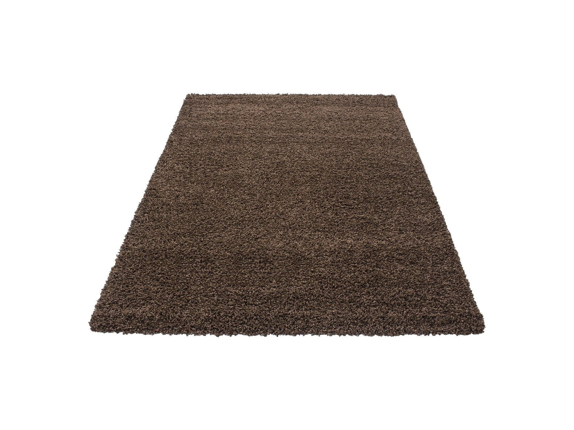 Hochflor Langflor Wohnzimmer Shaggy Teppich Florhöhe 3cm unifarbe Braun