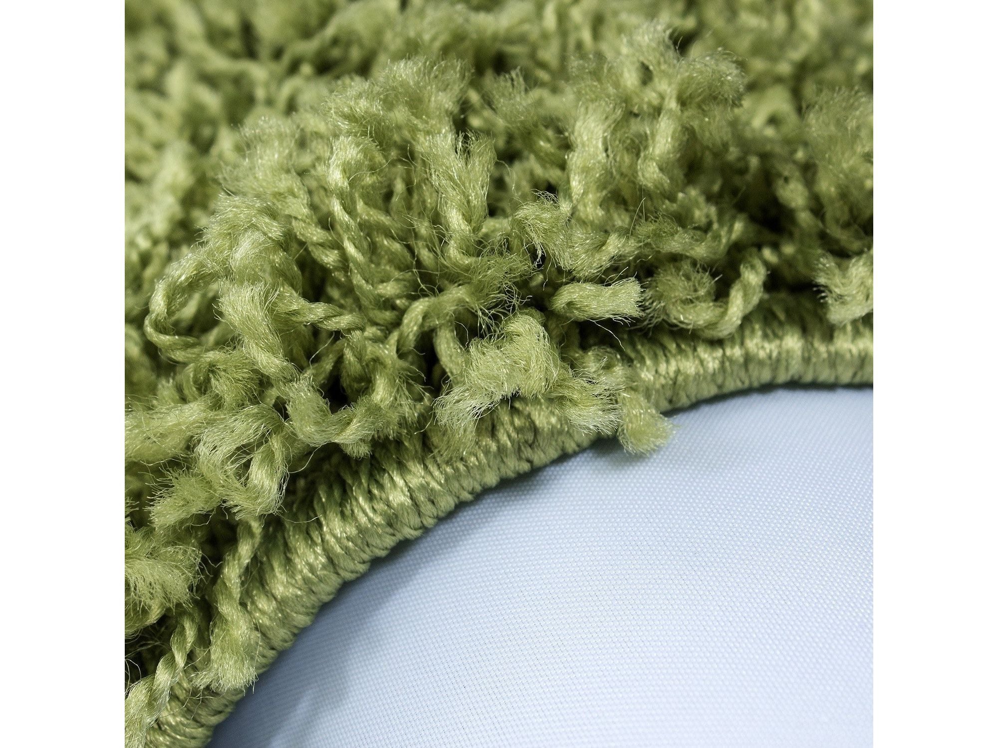 Hochflor Langflor Wohnzimmer Teppich Shaggy Florhöhe 3cm unifarbe Grün