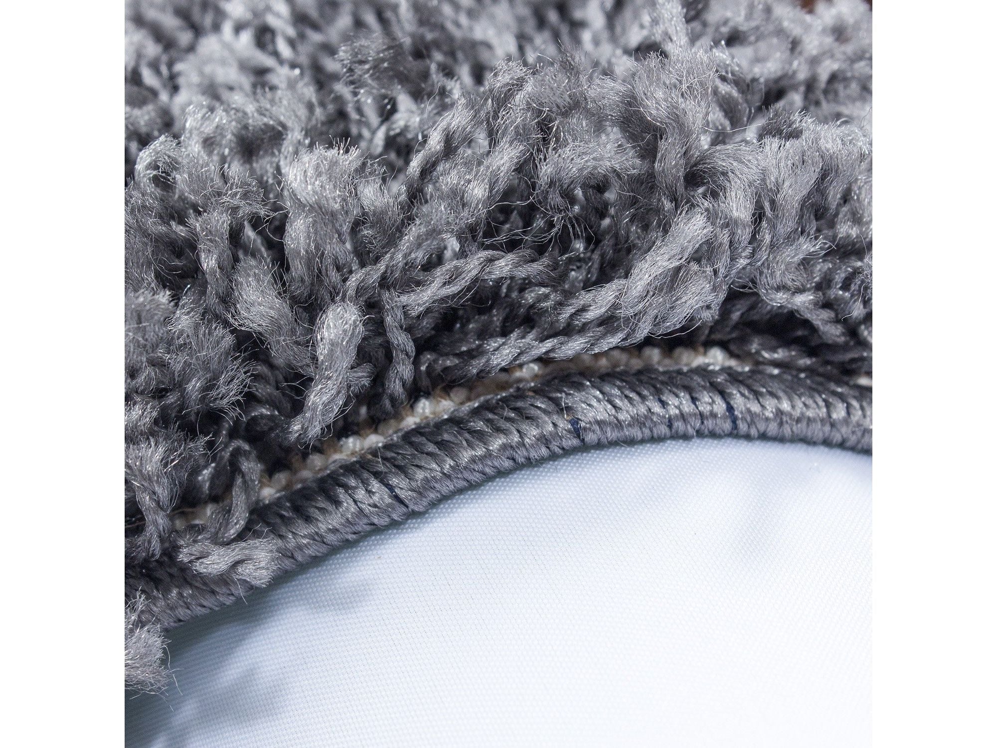 Hochflor Langflor Wohnzimmer Shaggy Teppich Florhöhe 3cm unifarbe Grau