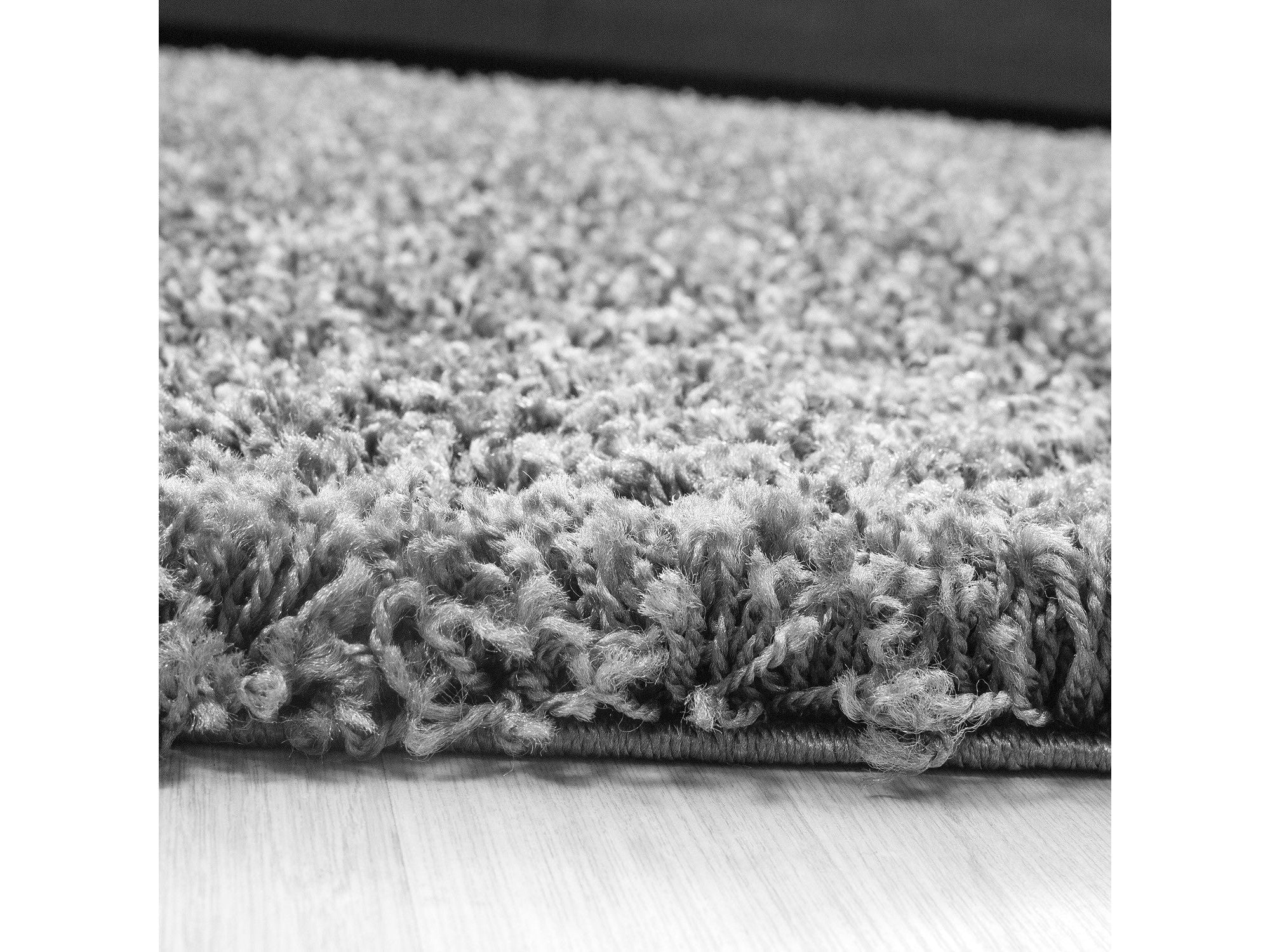 Hochflor Langflor Wohnzimmer Shaggy Teppich Florhöhe 3cm unifarbe Hellgrau
