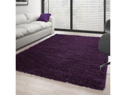 Hochflor Langflor Wohnzimmer Shaggy Teppich Florhöhe 3cm unifarbe Lila