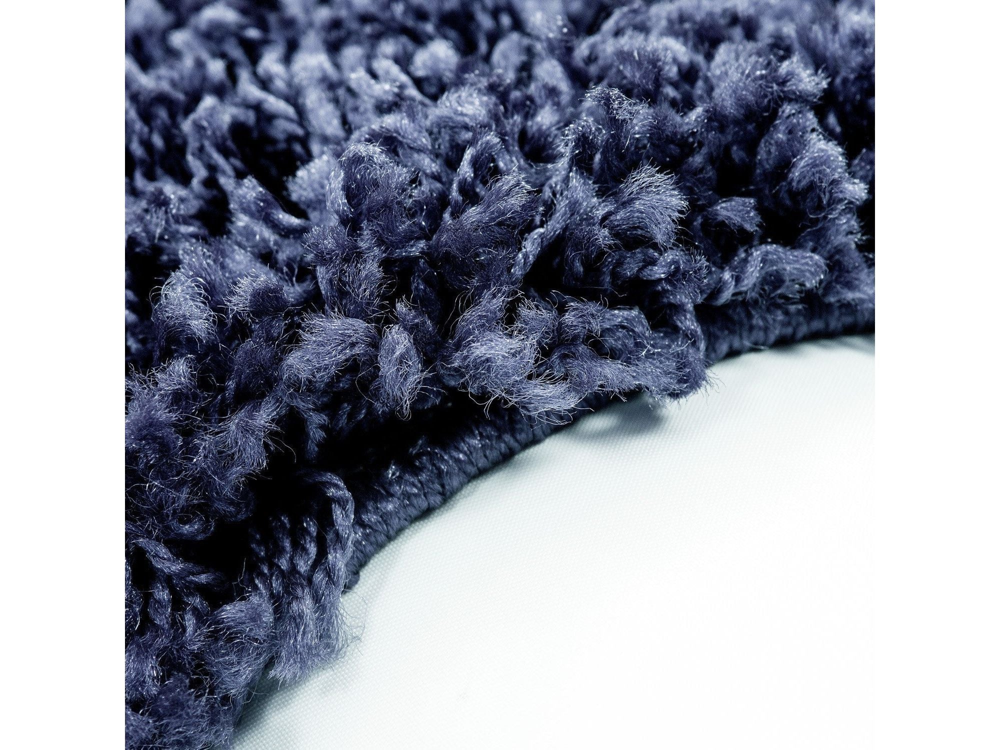 Hochflor Langflor Wohnzimmer Shaggy Teppich Florhöhe 3cm unifarbe Navy