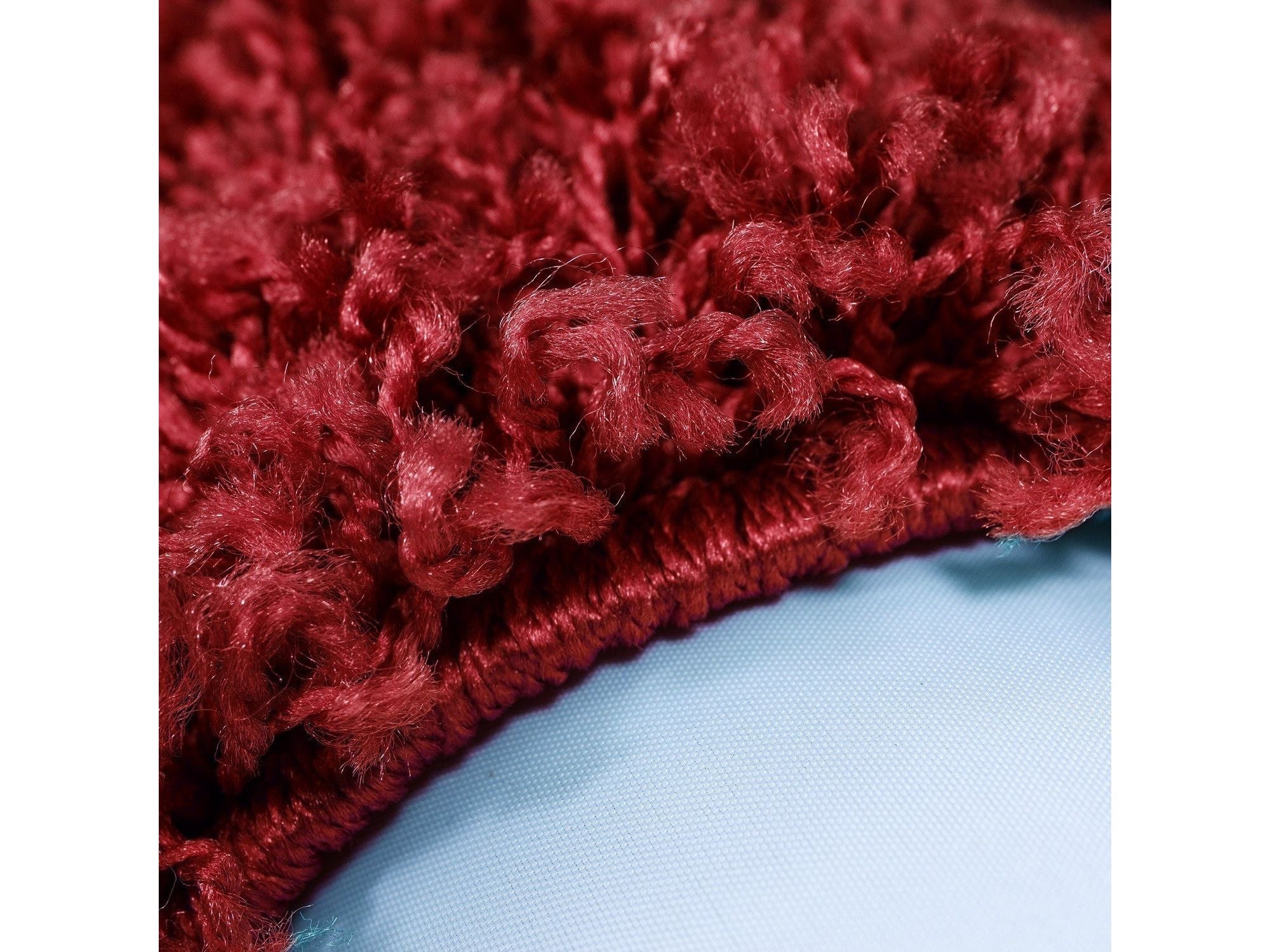 Hochflor Langflor Wohnzimmer Shaggy Teppich Florhöhe 3cm unifarbe Rot