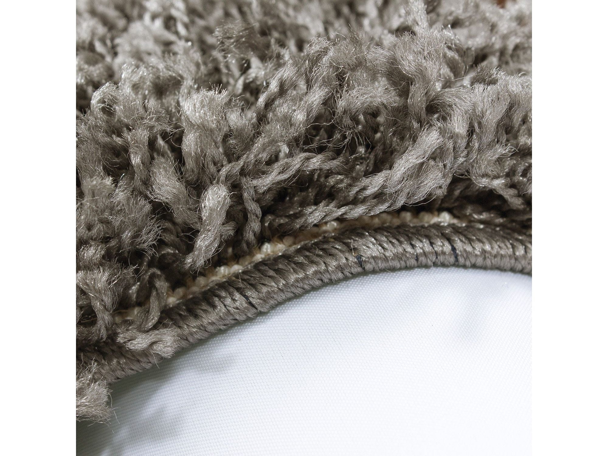 Hochflor Langflor Wohnzimmer Shaggy Teppich Florhöhe 3cm unifarbe Taupe