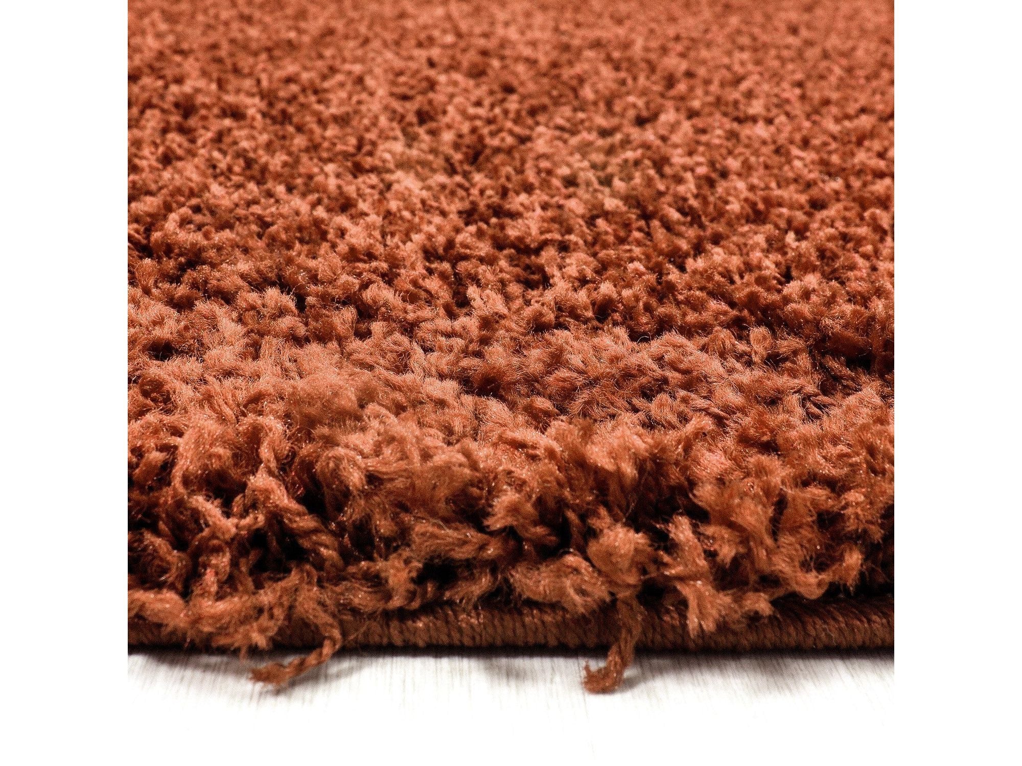 Hochflor Langflor Wohnzimmer Shaggy Teppich Florhöhe 3cm unifarbe Terra