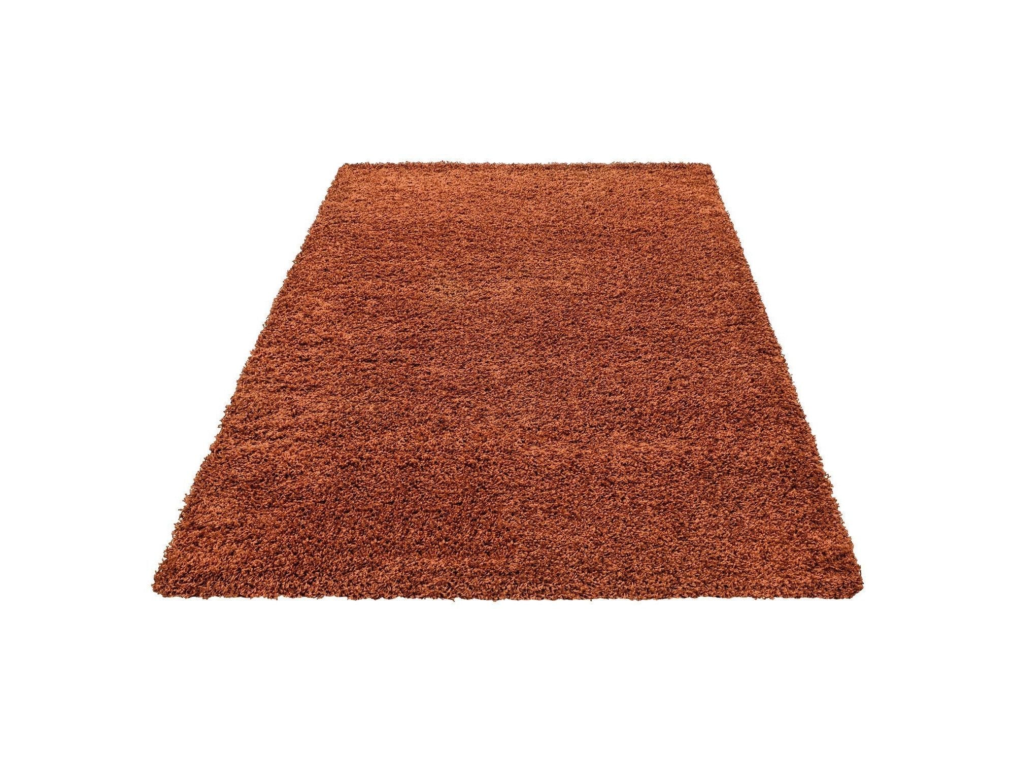 Hochflor Langflor Wohnzimmer Shaggy Teppich Florhöhe 3cm unifarbe Terra