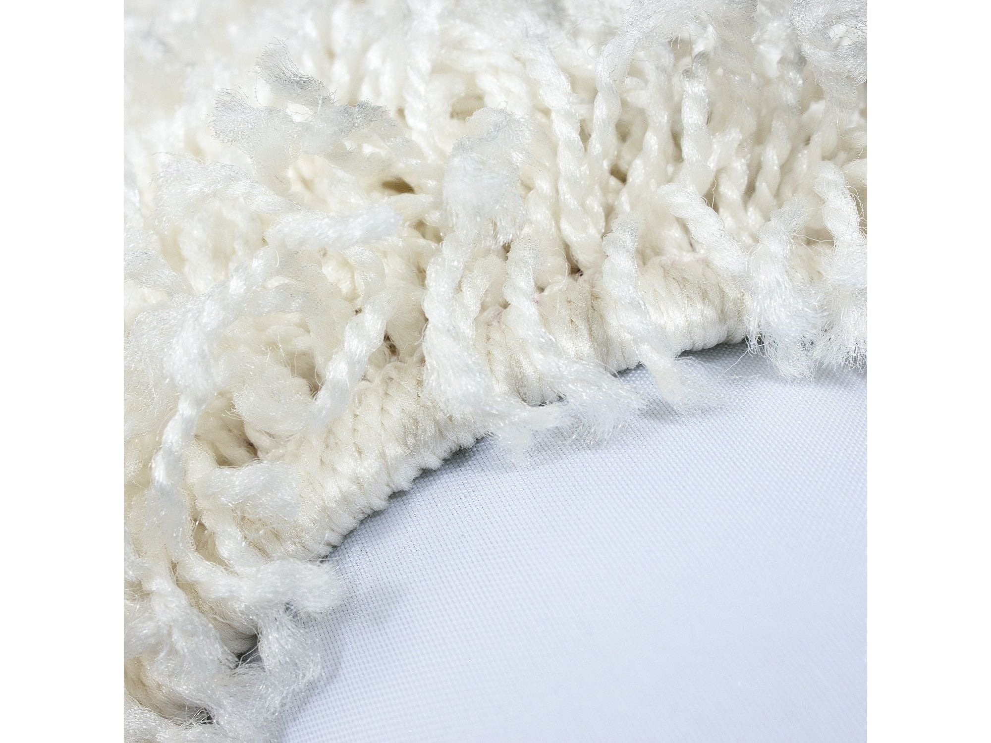 Teppich Hochflor Langflor Wohnzimmer Shaggy Florhöhe 3cm unifarbe Creme