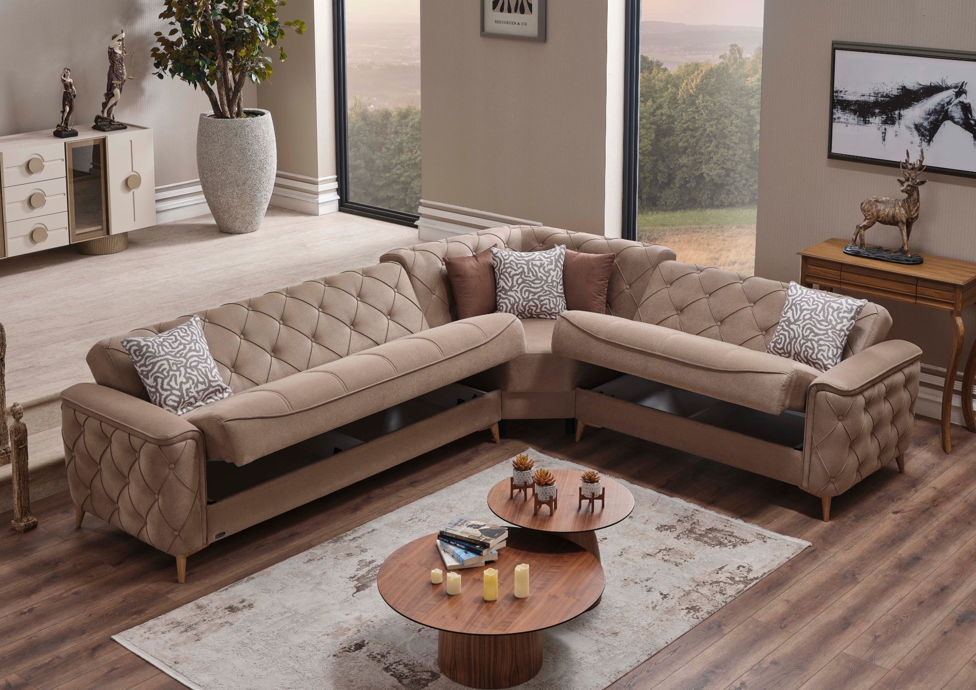 LONDON Chesterfield Ecksofa