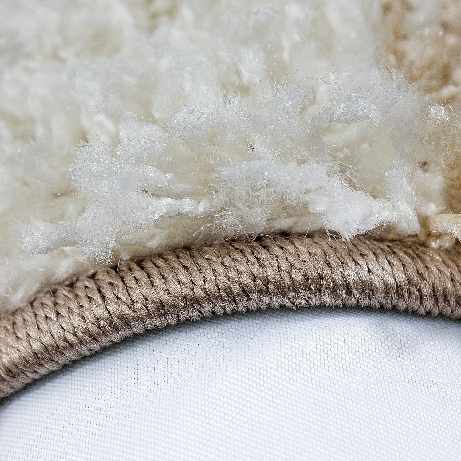 Teppich Hochflor Langflor Wohnzimmer günstig Shaggy kariert Braun Weiss Beige