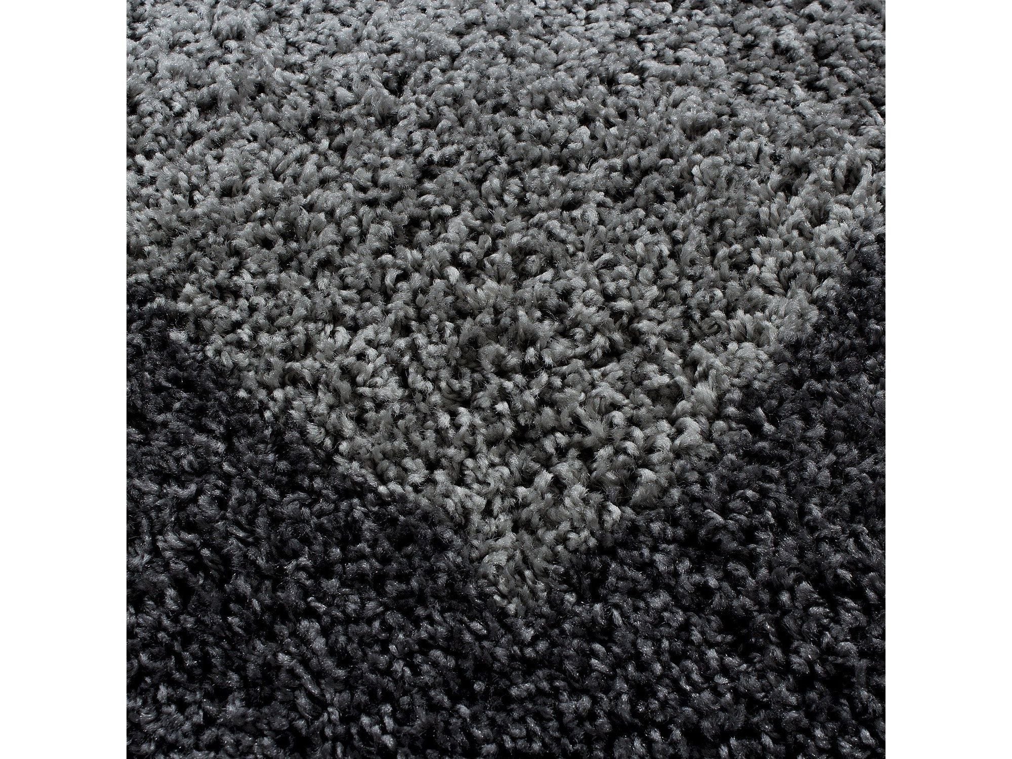 Hochflor Langflor Wohnzimmer Shaggy Teppich 2 Farbig Florhöhe 3cm Grau Hellgrau