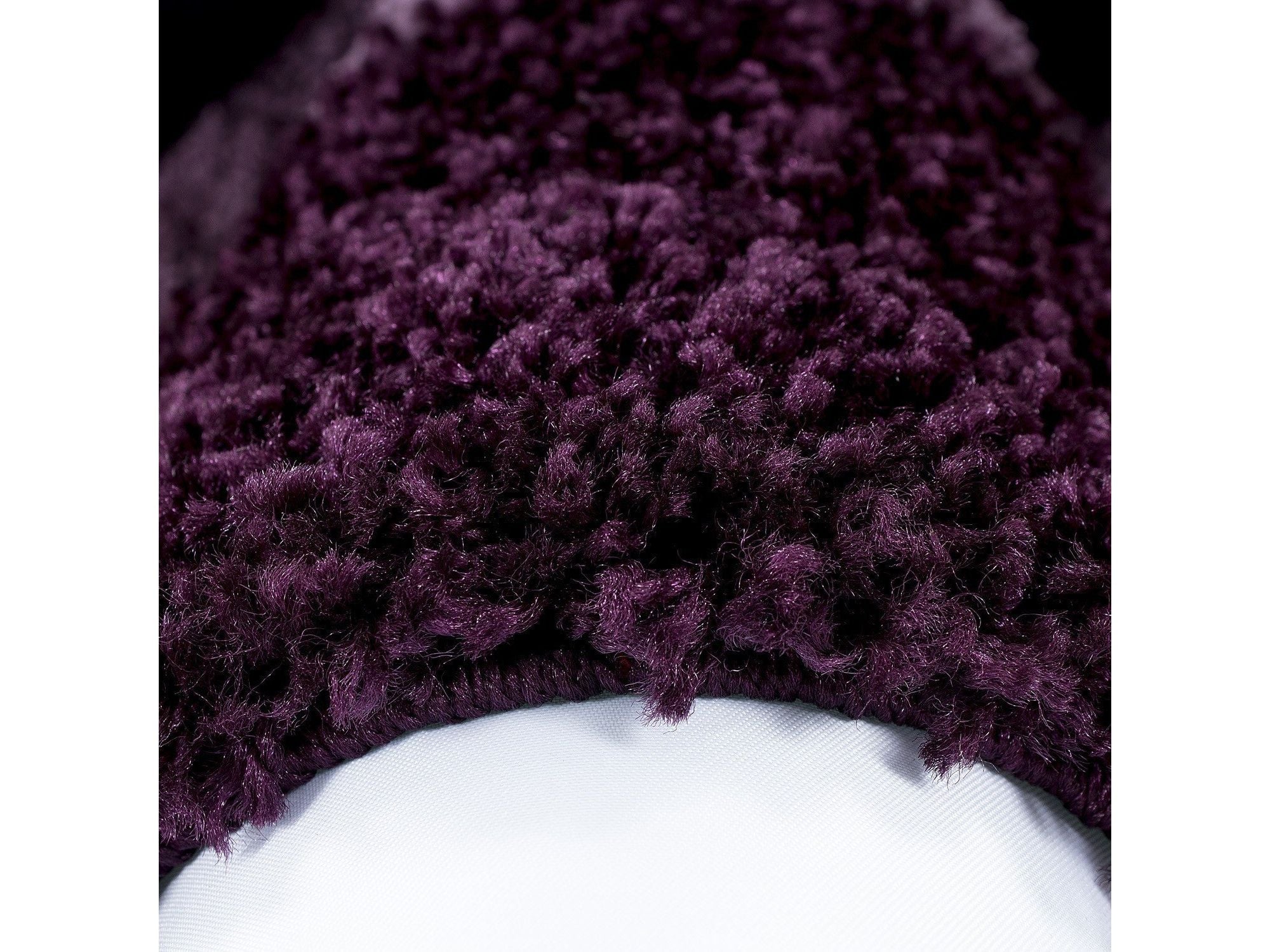 Hochflor Langflor Wohnzimmer Shaggy Teppich 2 Farbig Florhöhe 3cm Lila Violett