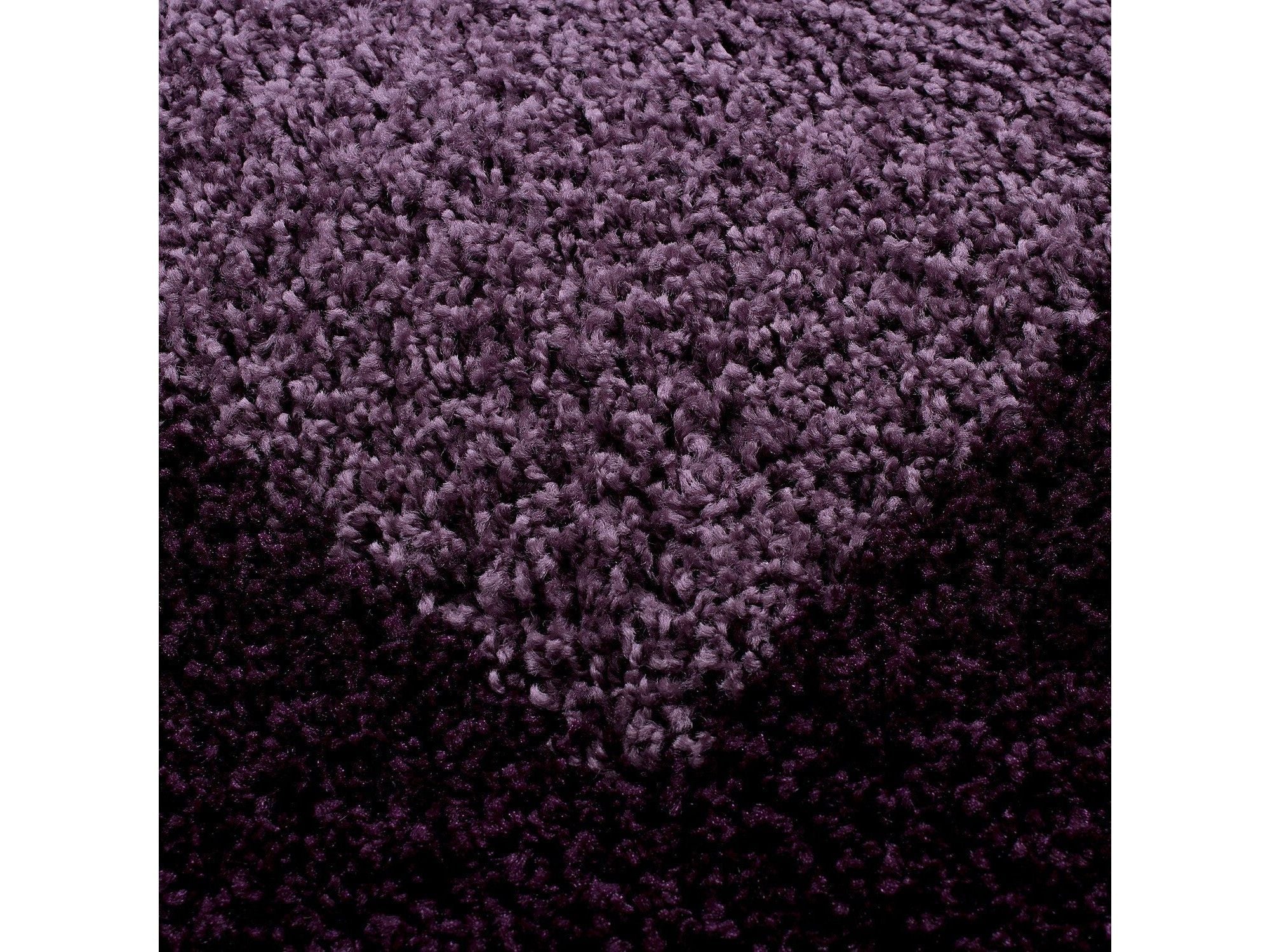 Hochflor Langflor Wohnzimmer Shaggy Teppich 2 Farbig Florhöhe 3cm Lila Violett