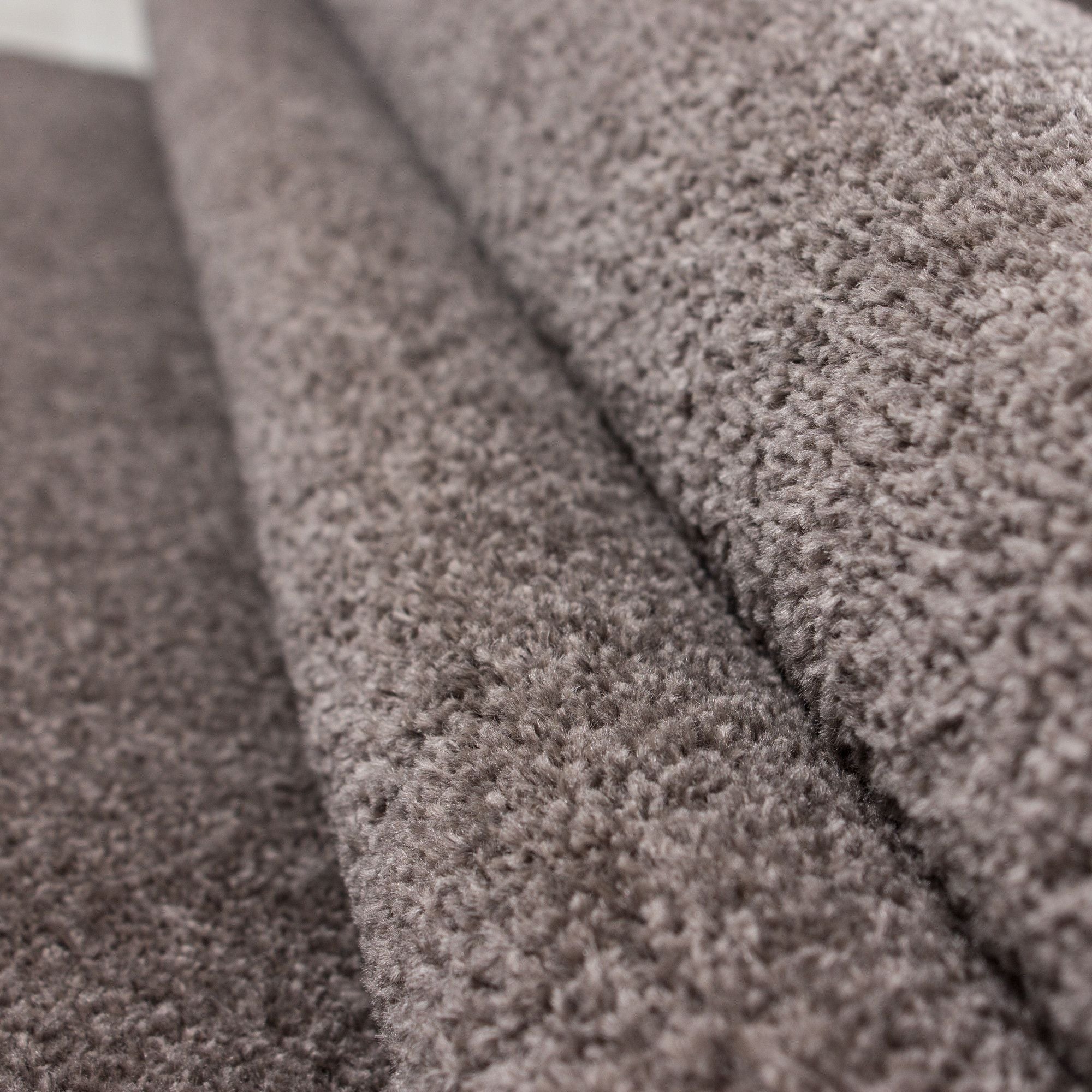 Kurzflorteppiche, Unicolor - Einfarbig, Farbe Mokka, Teppich für Wohnzimmer, Rücken aus Filz