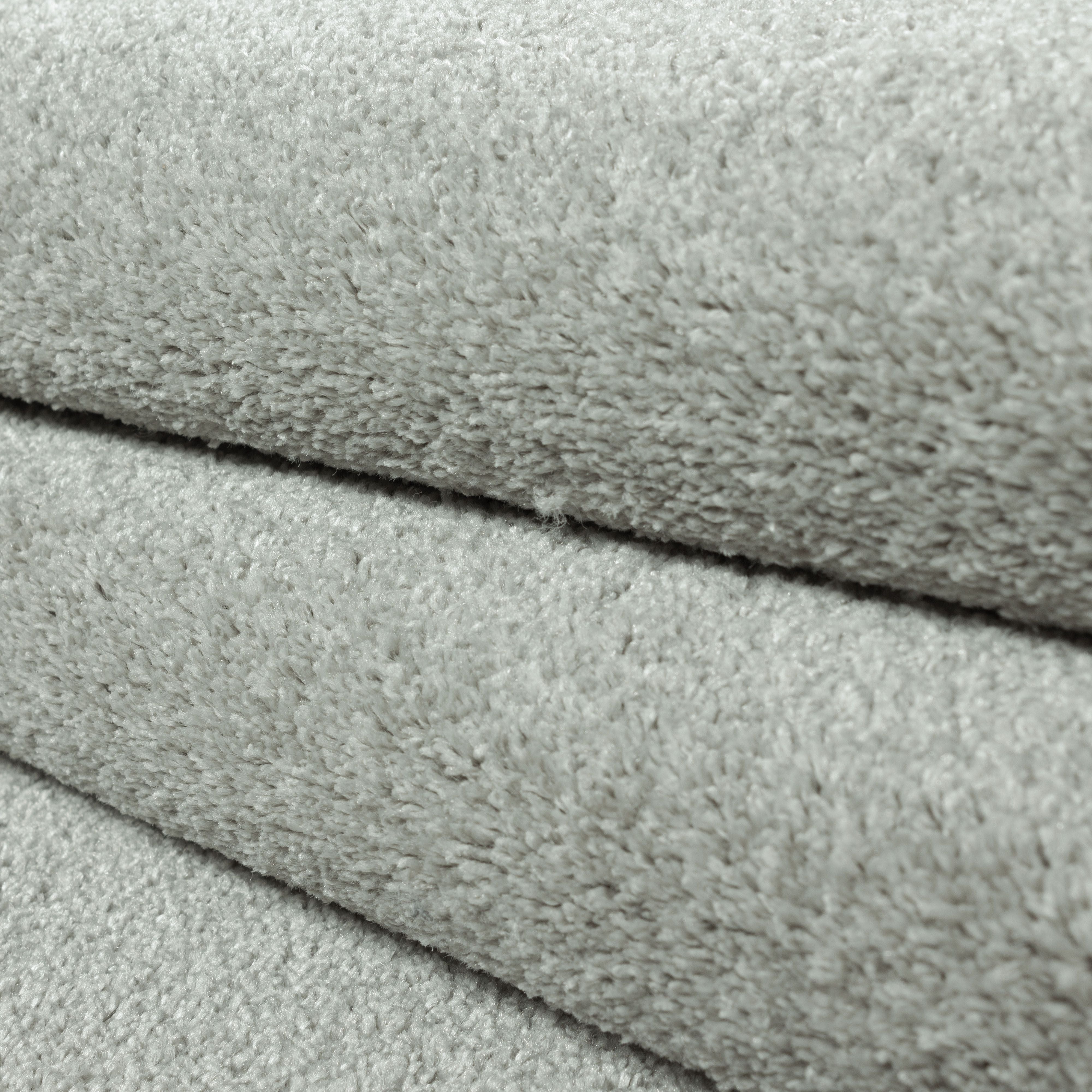 Kurzflorteppiche, Unicolor - Einfarbig, Farbe Creme, Teppich für Wohnzimmer, Rücken aus Filz