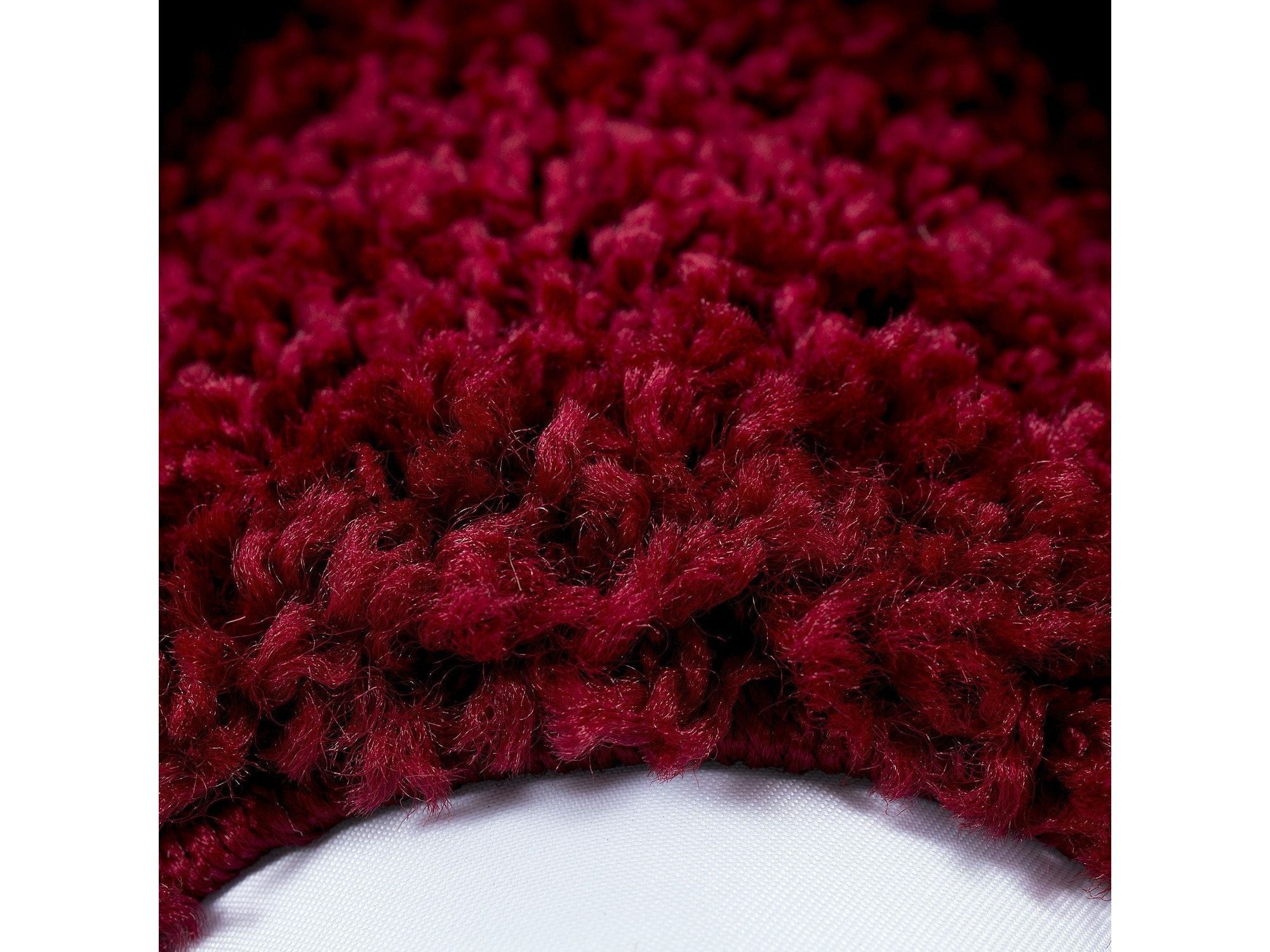 Hochflor Langflor Wohnzimmer Shaggy Teppich 2 Farbig Rot und Bordeaux