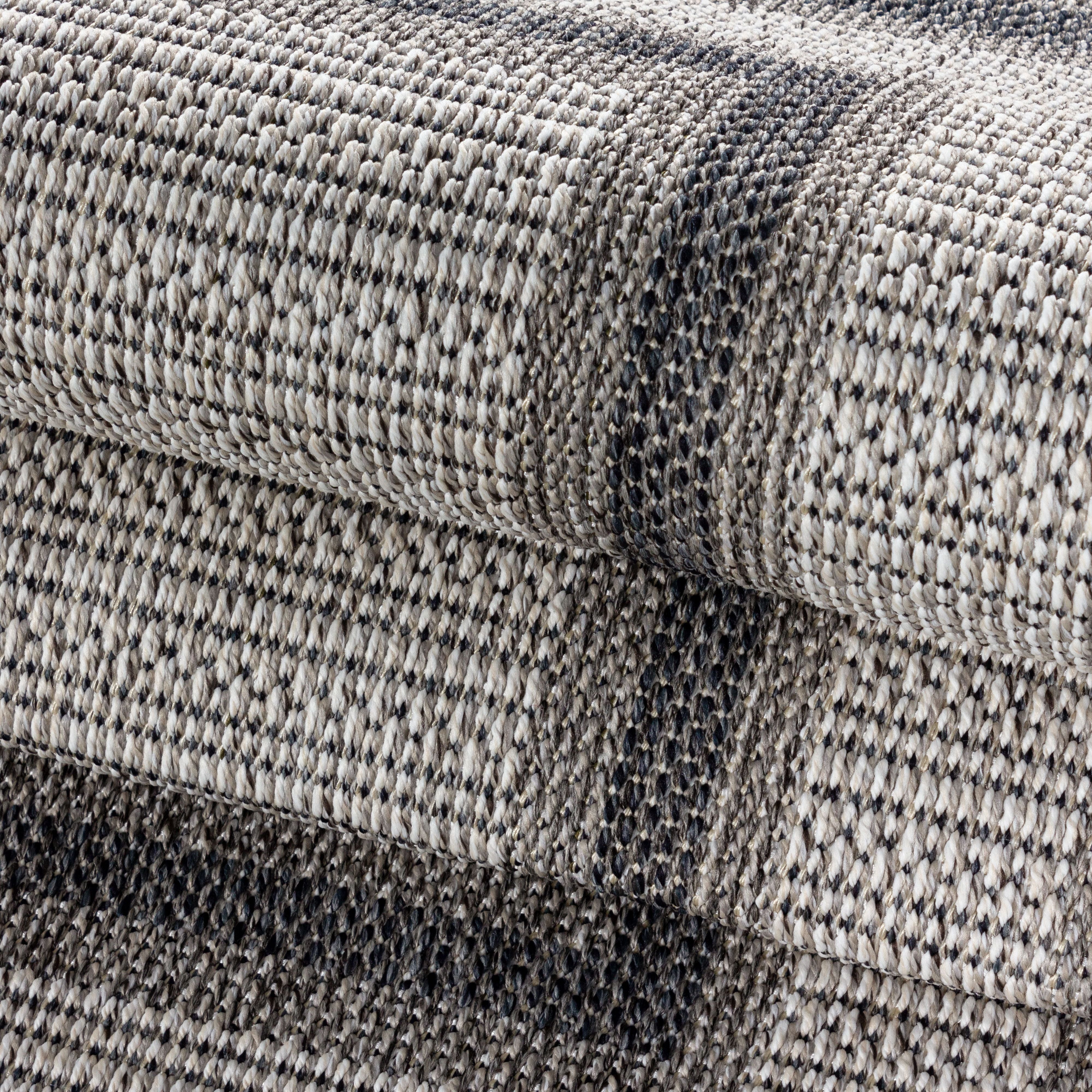 Outdoorteppiche, Bordüre Design, Farbe Creme, Teppich für Terasse-Balkon-Küche, Rücken aus Polypropylen