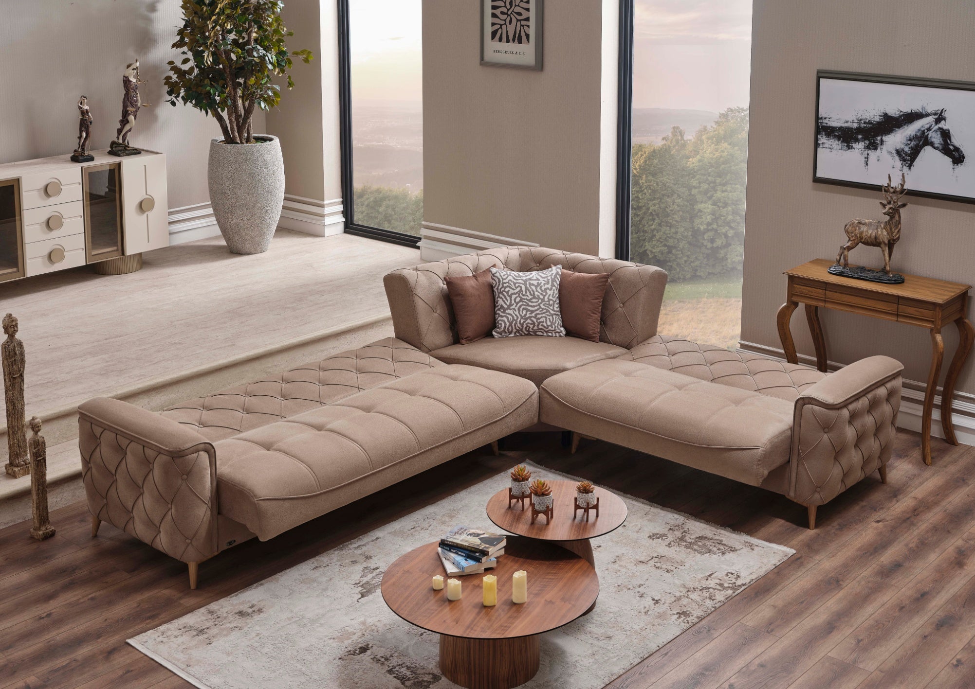 LONDON Chesterfield Ecksofa
