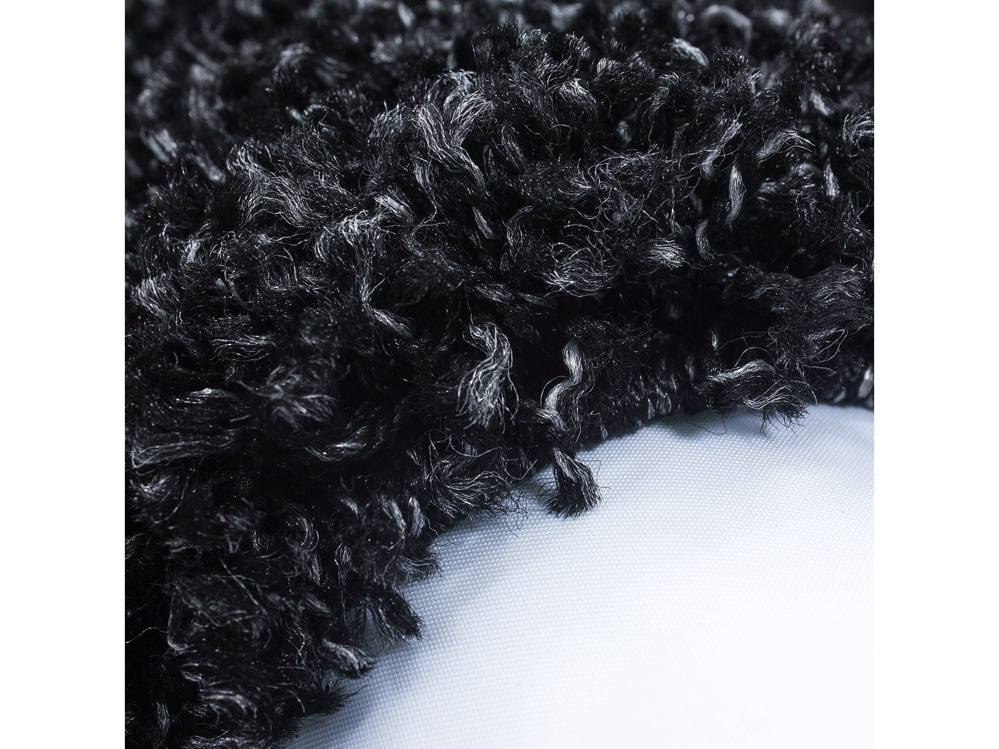 Hochflor Langflor Wohnzimmer Shaggy Teppich Unifarbe Florhöhe 5cm Anthrazit