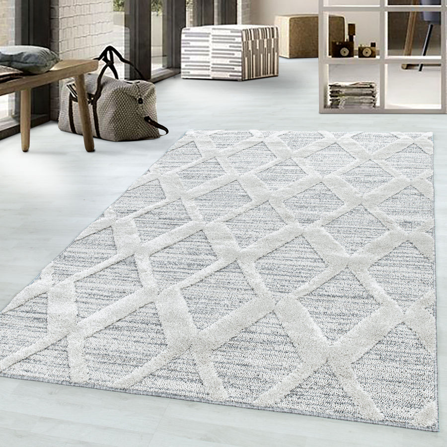 Hochflorteppiche im Boho-Design – Grau