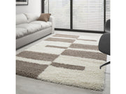 Hochflor Langflor Wohnzimmer GALA Shaggy Teppich Florhöhe 3cm Beige-Creme