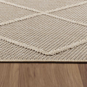 Outdoorteppiche, Berber Design, Farbe Beige, Teppich für Terasse-Balkon-Küche, Rücken aus Polypropylen