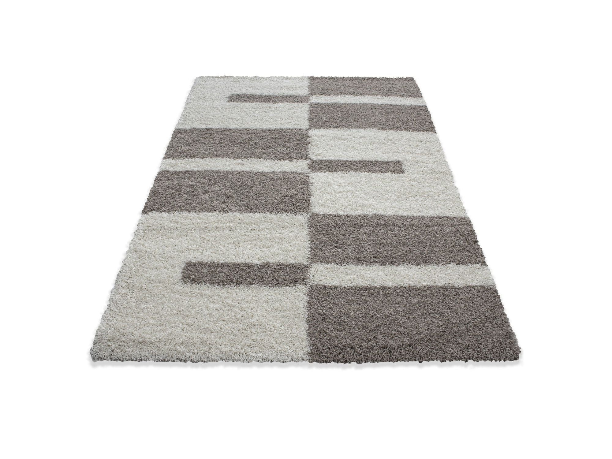 Hochflor Langflor Wohnzimmer GALA Shaggy Teppich Florhöhe 3cm Beige-Creme