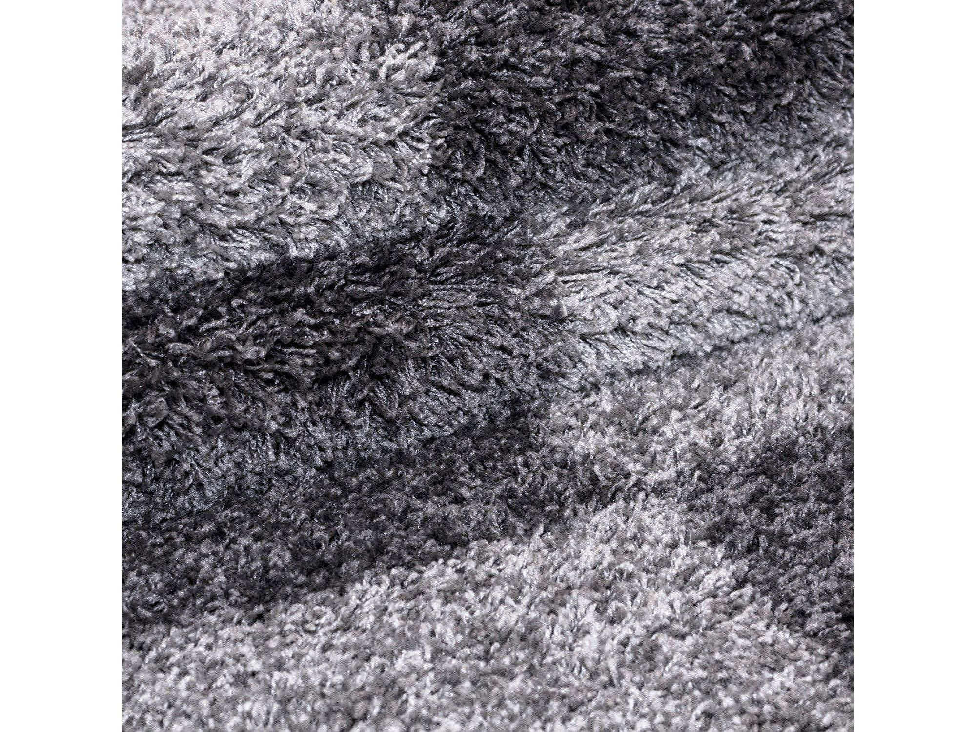 Hochflor Langflor Wohnzimmer GALA Shaggy Teppich Florhöhe 3cm Grau-Hellgrau