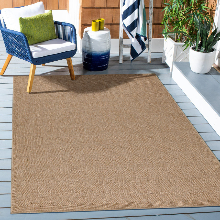 Boho Outdoor Teppich Beige: Balkon & Terrasse