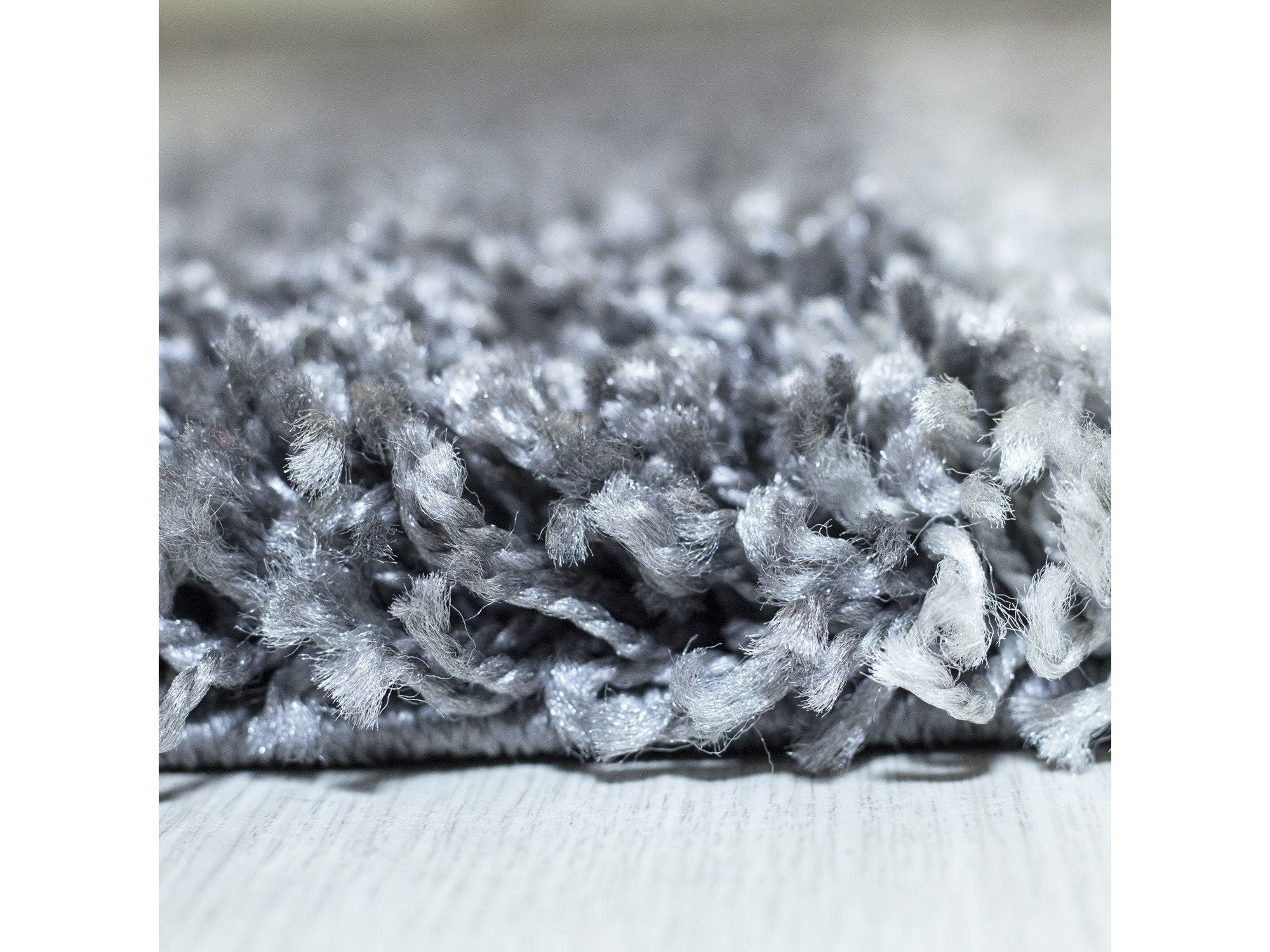 Hochflor Langflor Wohnzimmer GALA Shaggy Teppich Florhöhe 3cm Grau-Hellgrau