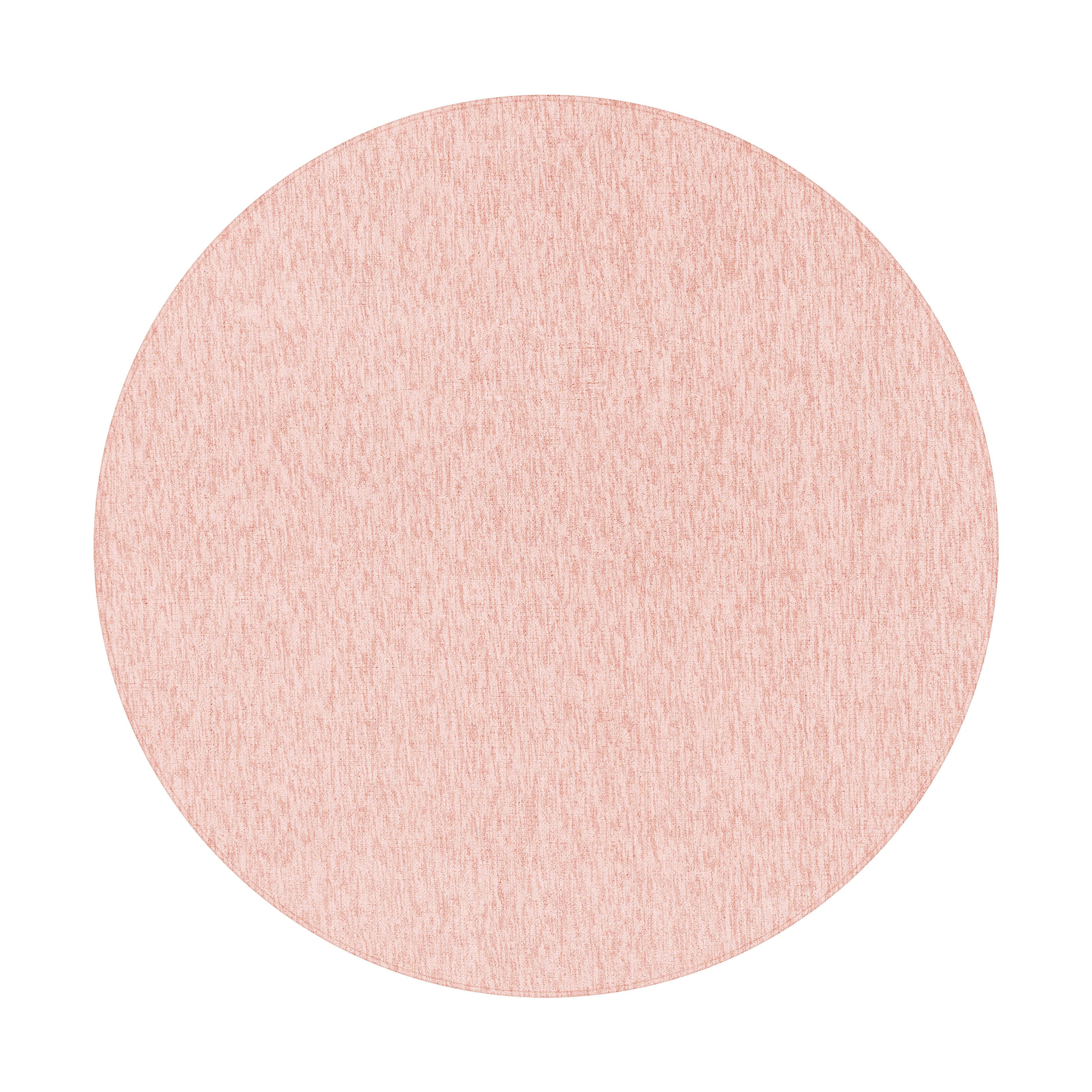 Kurzflorteppiche, Unicolor - Einfarbig, Farbe Rosa, Teppich für Wohnzimmer, Rücken aus Filz