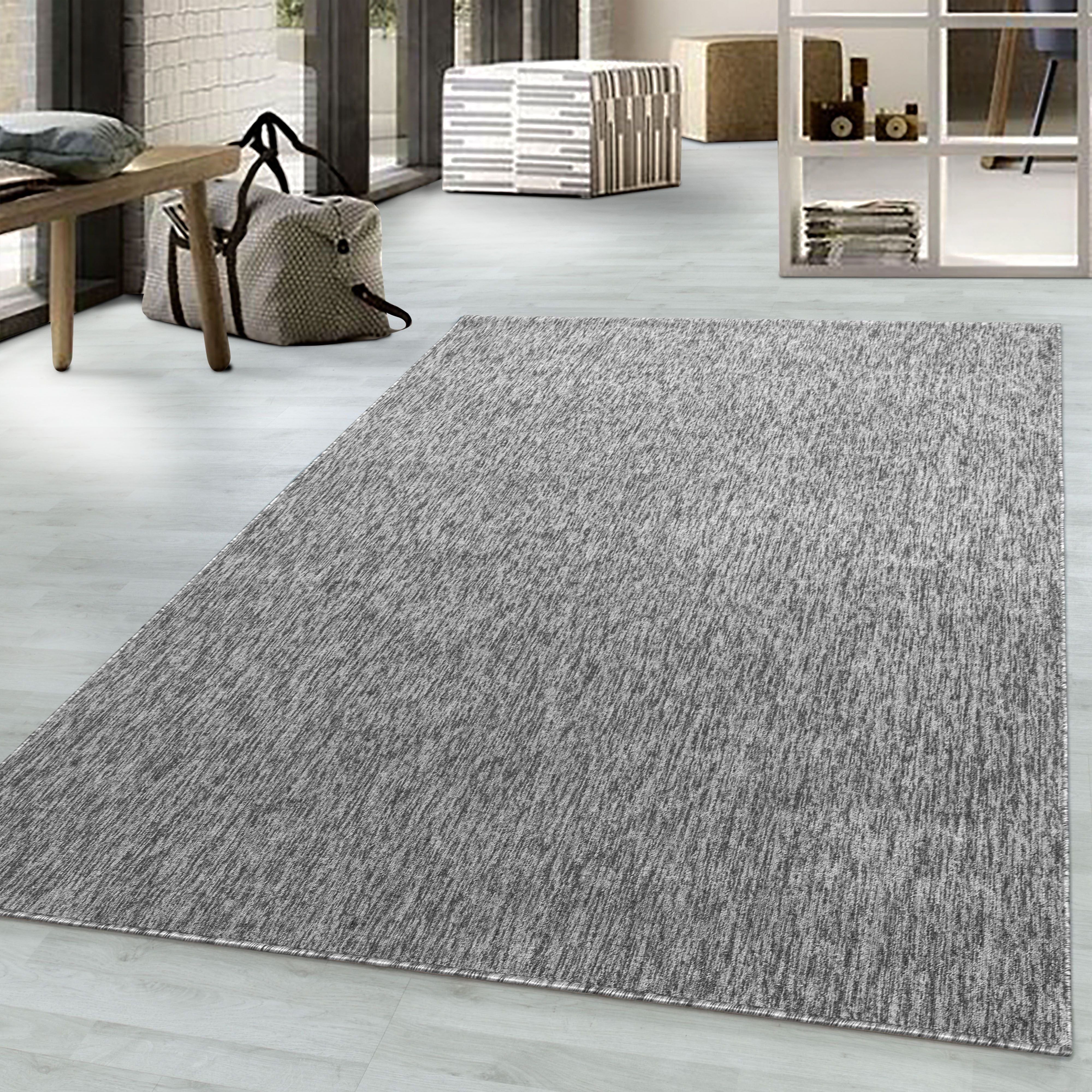 Short-pile carpet, 4mm pile height, mottled glossy, living room carpet, home office carpet, beige