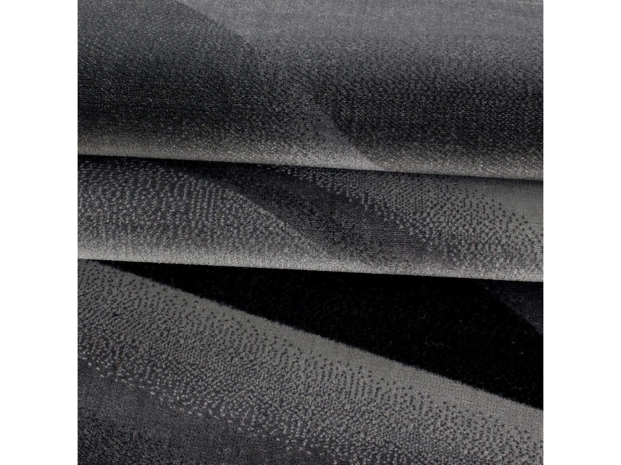 Moderner Designer Wohnzimmer Teppich Miami 6590 Schwarz