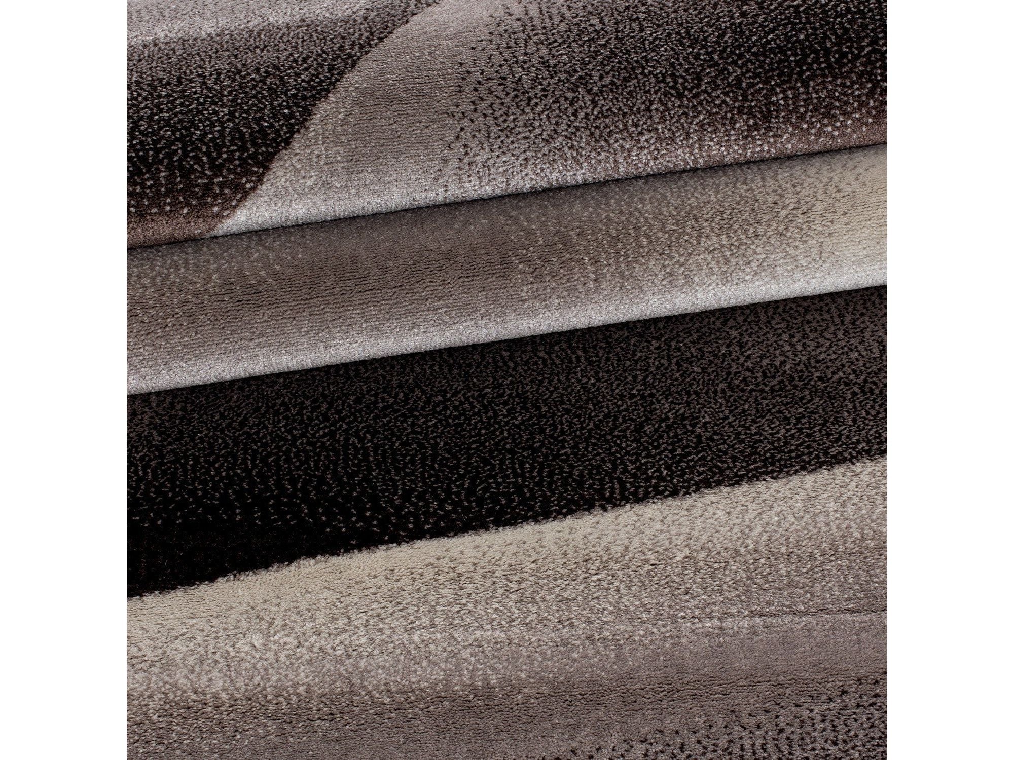 Moderner Designer Wohnzimmer Teppich Miami 6590 Braun