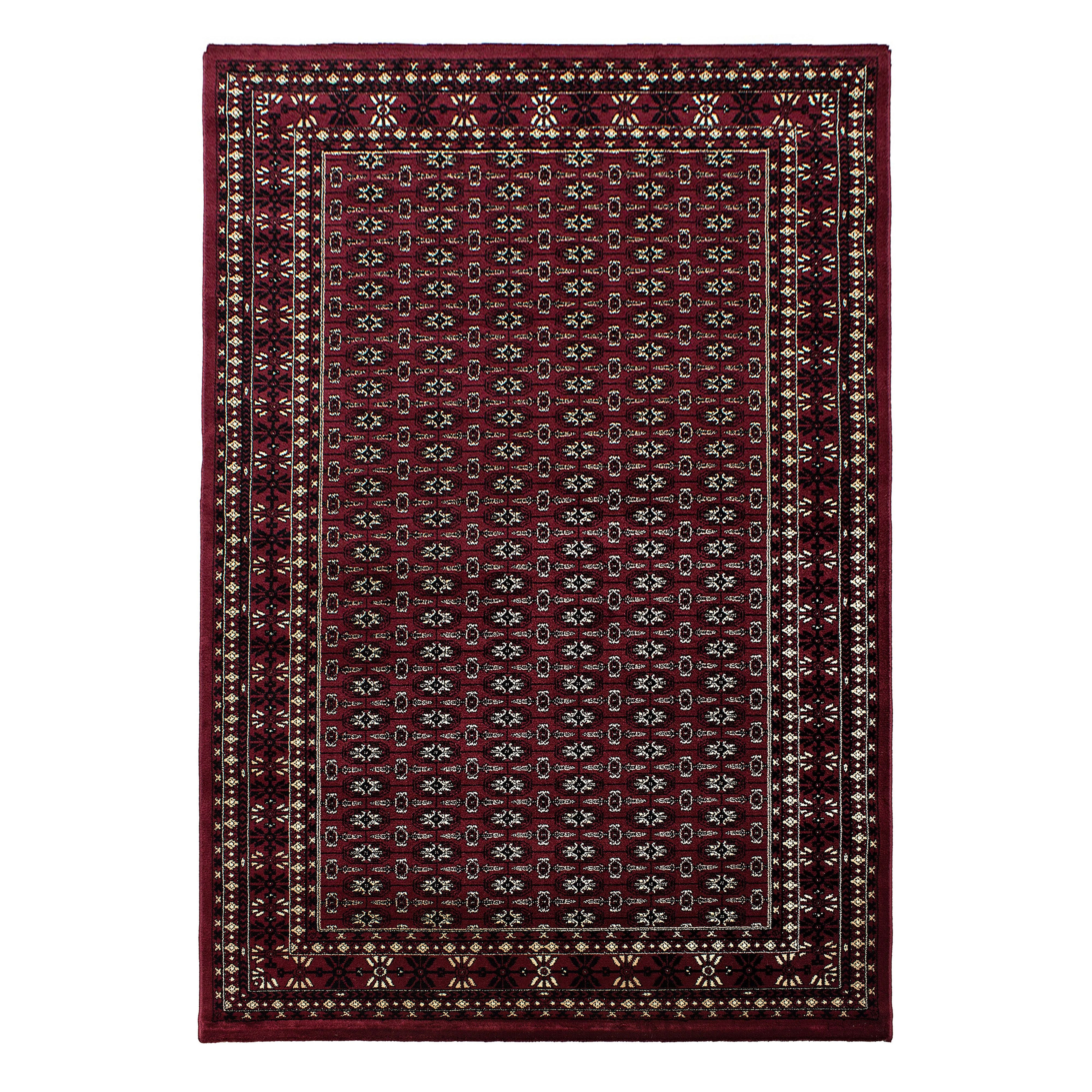 Klassische & Orientteppiche, Orientalisch Design, Farbe Rot, Teppich für Wohnzimmer, Rücken aus Jute