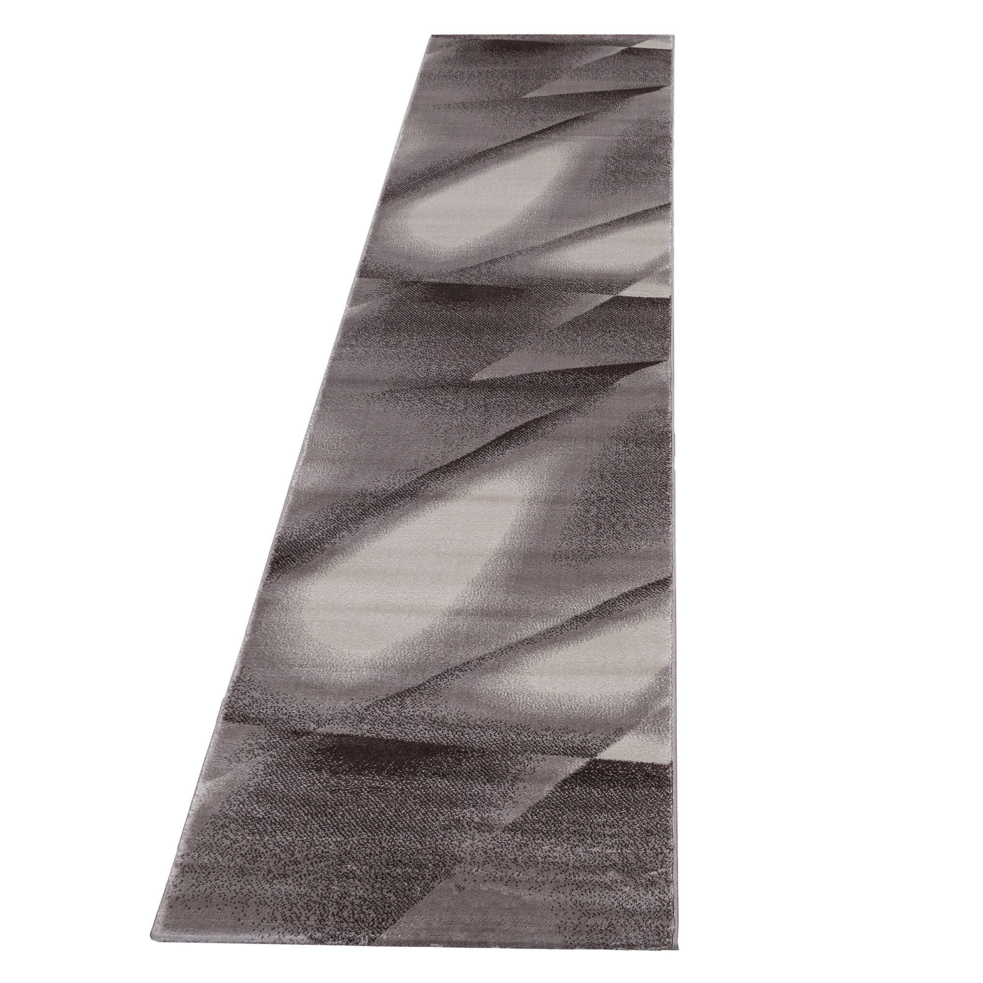 Kurzflorteppiche, Abstrakt Design, Farbe Braun, Teppich für Wohnzimmer, Rücken aus Jute