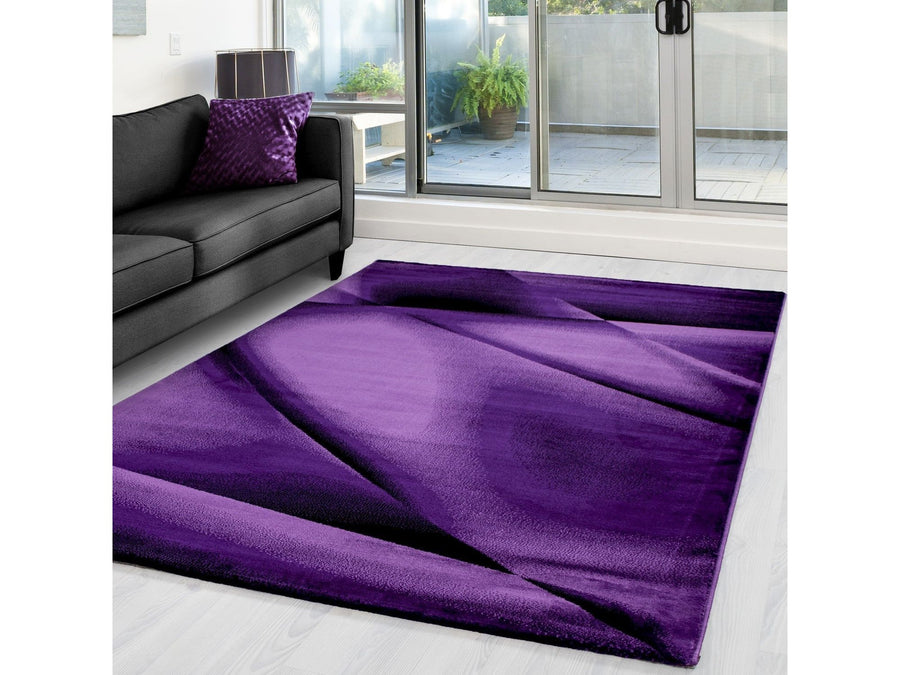 Moderner Designer Wohnzimmer Teppich MIAMI 6590 LILA