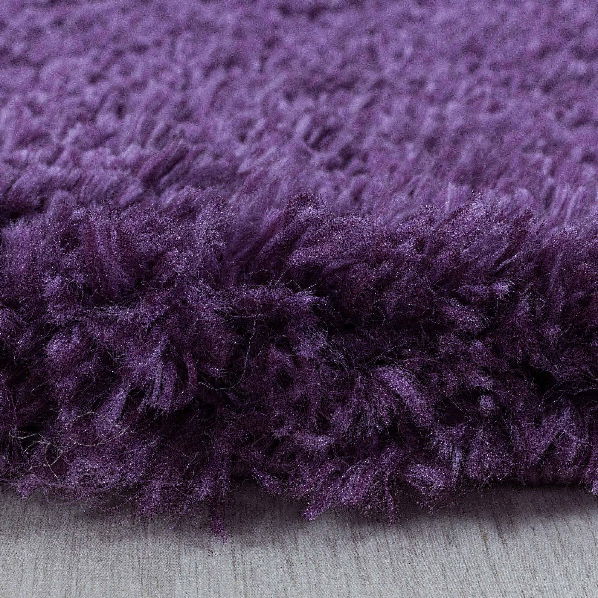 Hochflorteppiche, Unicolor - Einfarbig, Farbe Violett, Teppich für Wohnzimmer, Rücken aus Jute