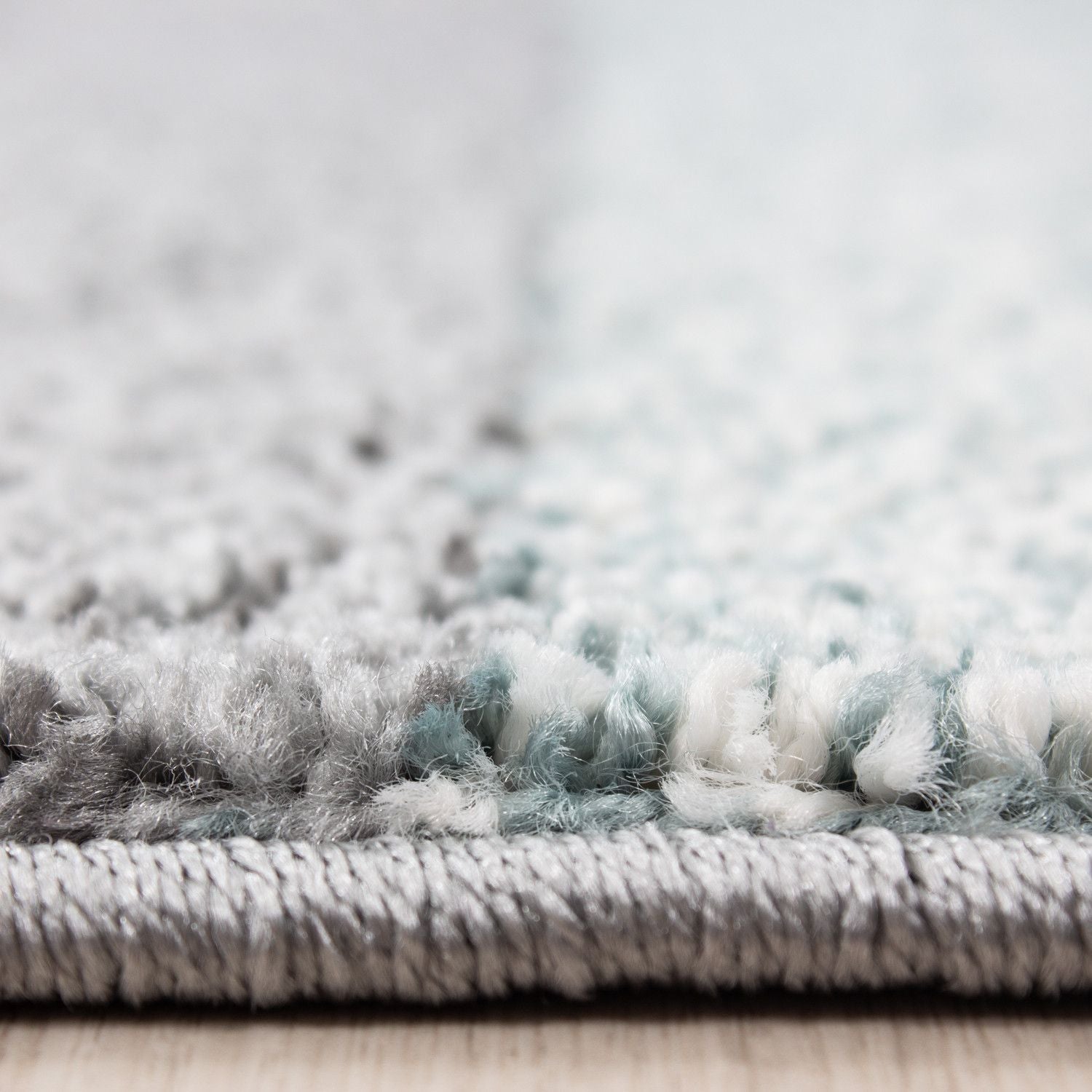 Kurzflorteppiche, Kariert Design, Farbe Blau, Teppich für Wohnzimmer, Rücken aus Jute