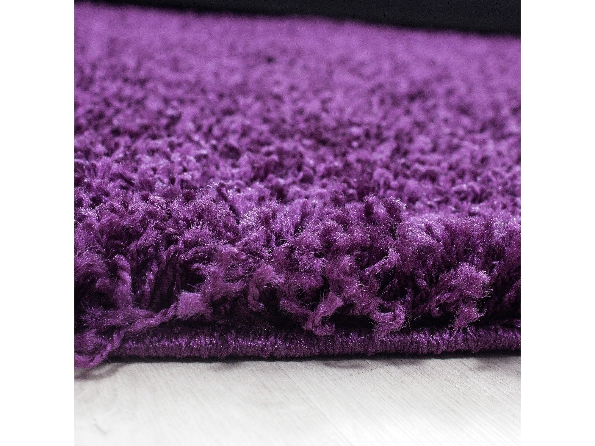 Hochflor Langflor Wohnzimmer DREAM Shaggy Teppich Unifarbe Florhöhe 5cm Lila