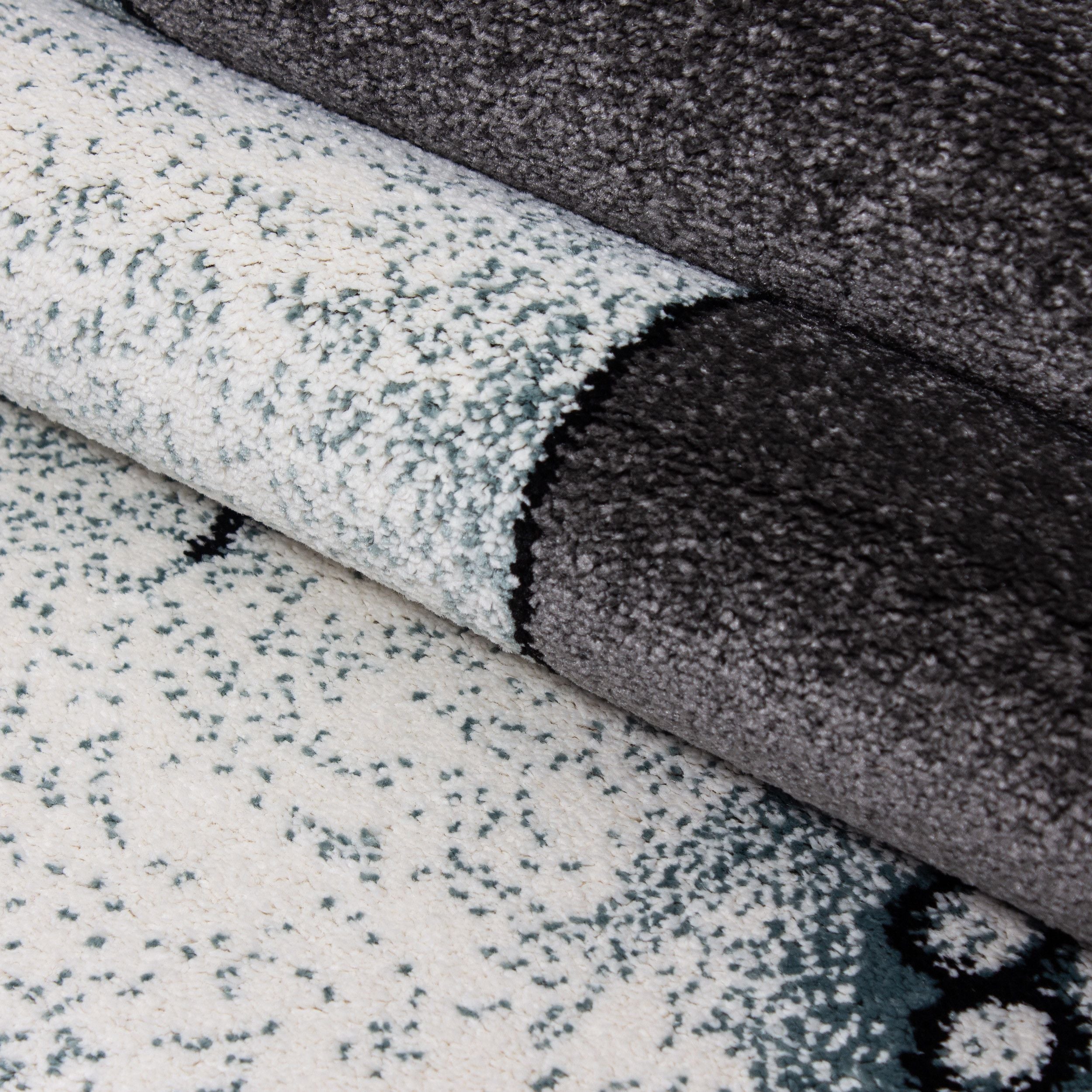 Kinderteppiche, Elefant-Design, Farbe Blau, Teppich für Kinderzimmer, Rücken aus Jute