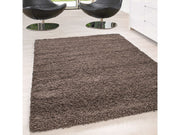 Hochflor Langflor Wohnzimmer DREAM Shaggy Teppich Unifarbe Florhöhe 5cm Mocca