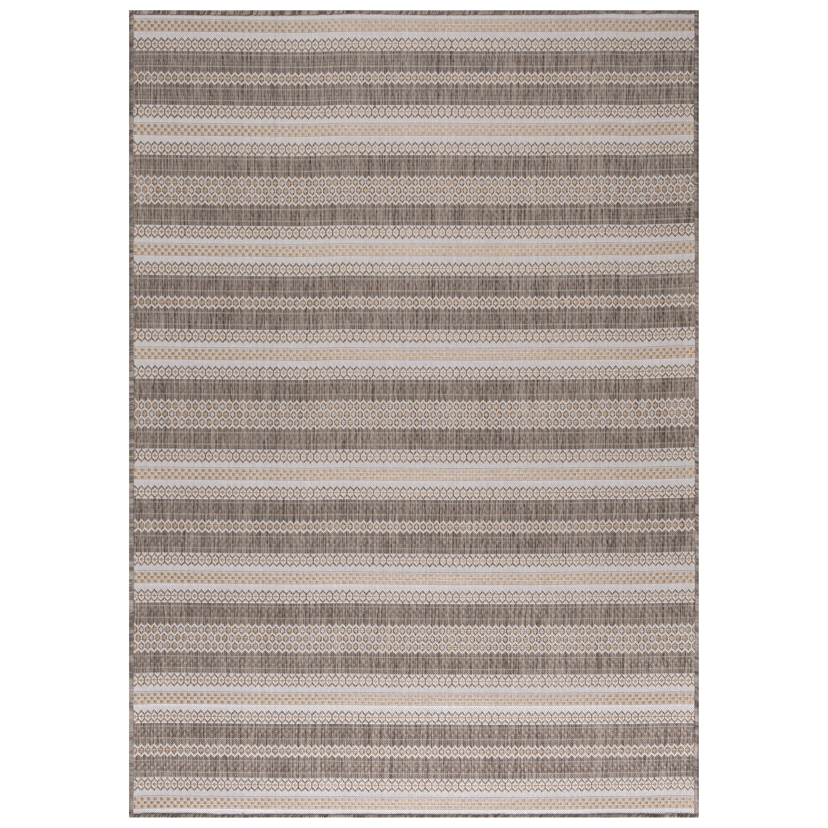 Outdoorteppiche, Vintage Design, Farbe Beige, Teppich für Terasse-Balkon-Küche, Rücken aus Polypropylen