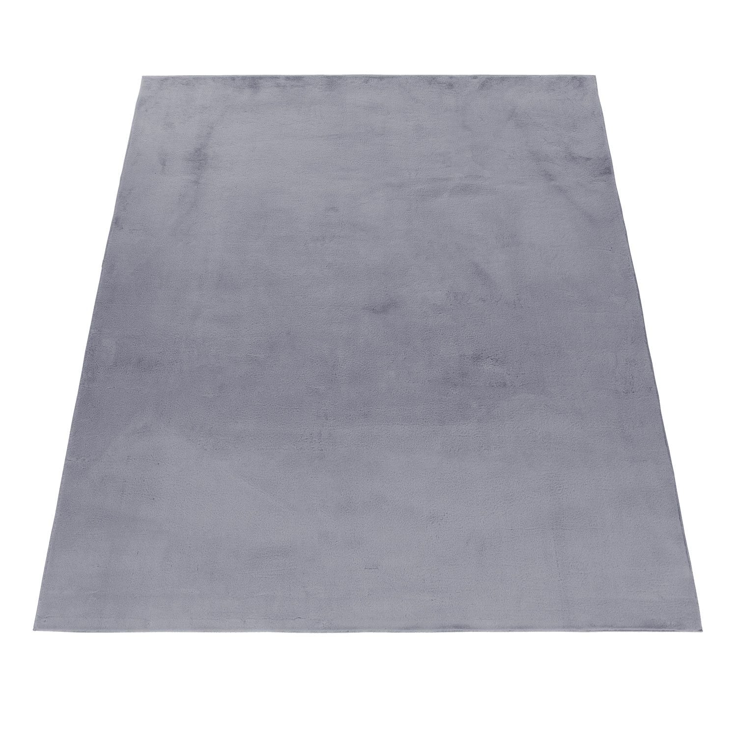 Hochflorteppiche, Unicolor - Einfarbig, Farbe Grau, Teppich für Wohnzimmer, Rücken aus Baumwolle