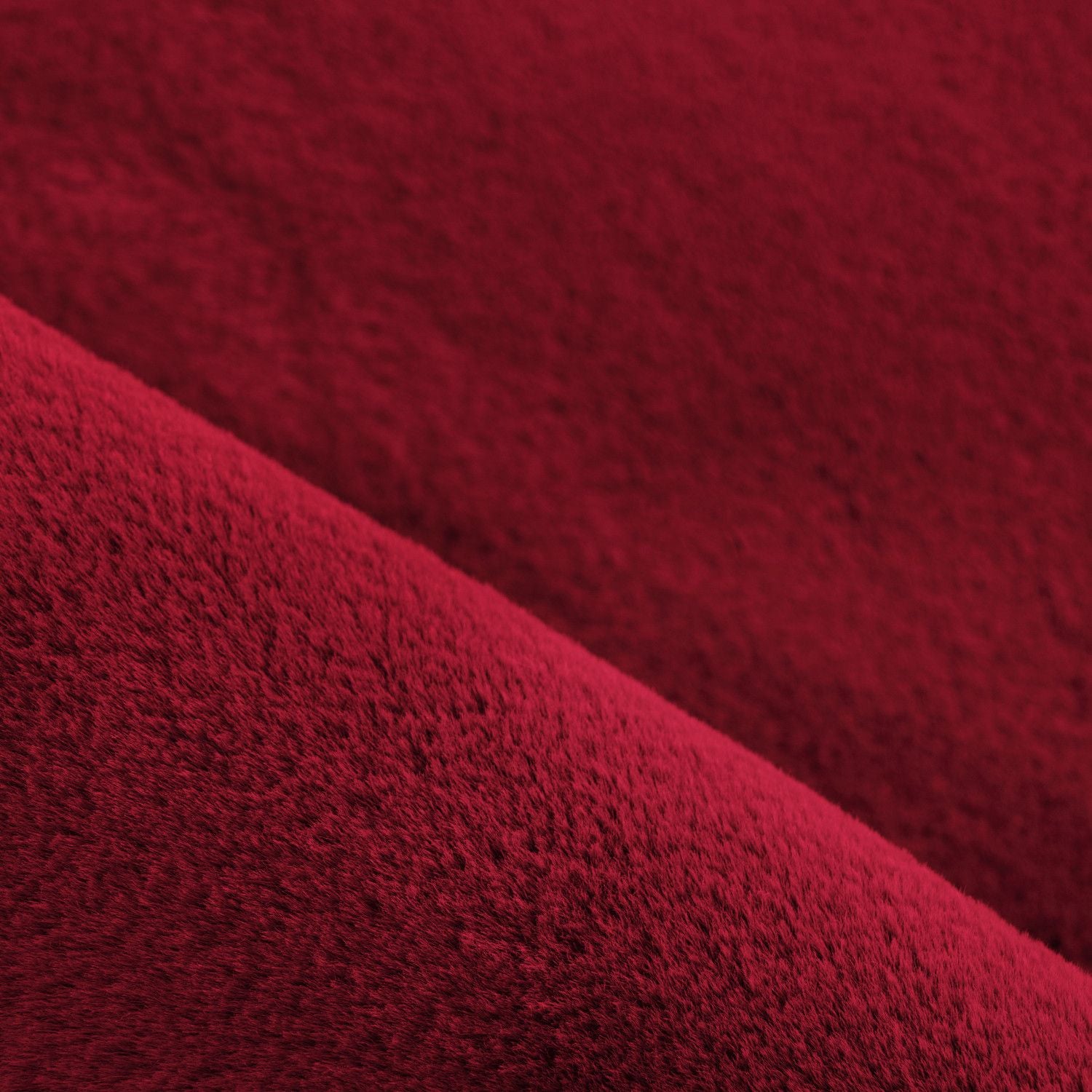 Hochflorteppiche, Unicolor - Einfarbig, Farbe Rot, Teppich für Wohnzimmer, Rücken aus Baumwolle