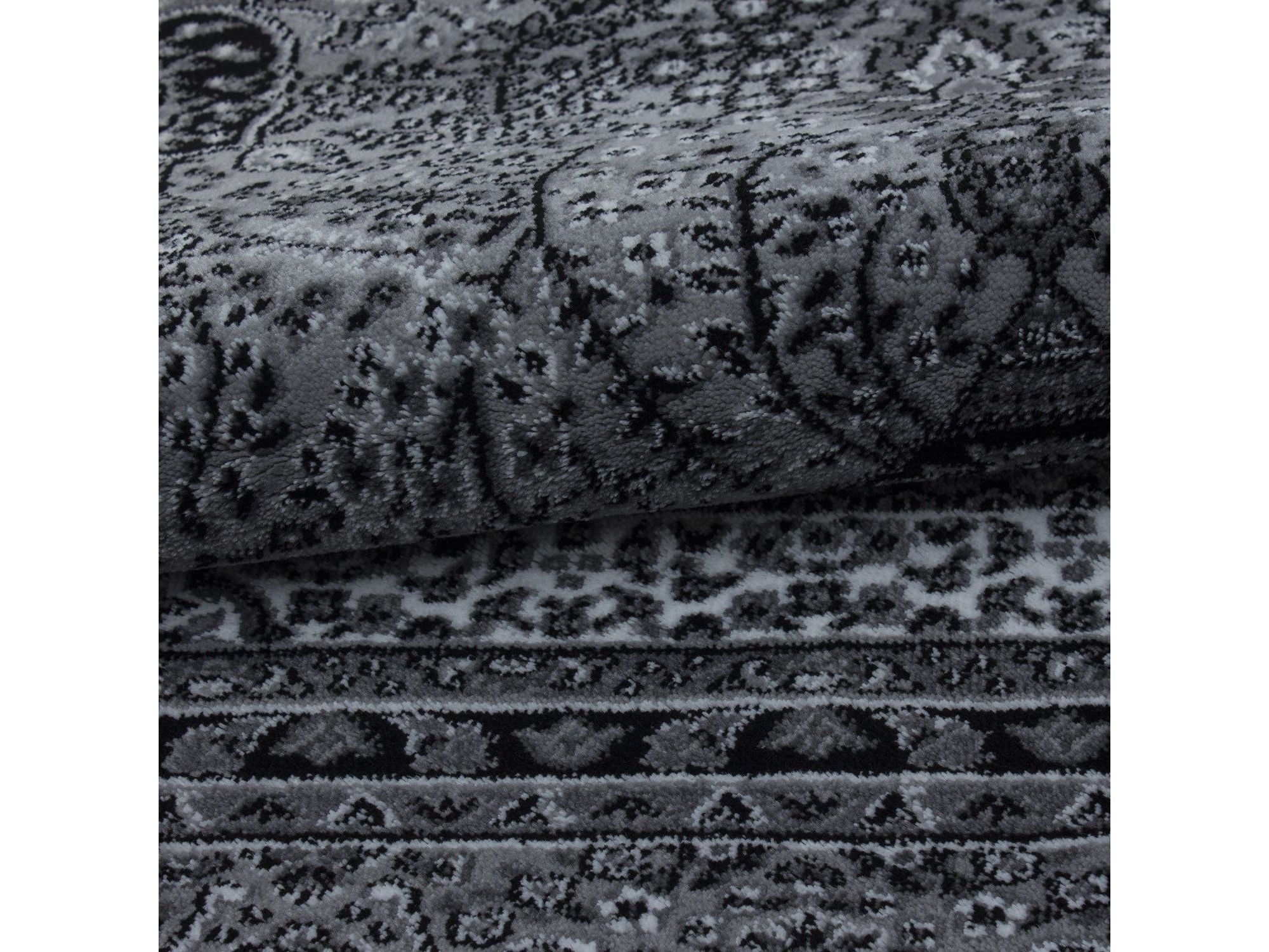 Orientteppich Klassischer Orientalisch Traditional Webteppich Schwarz Grau Weiß