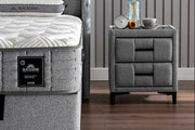 Bambi Blacksand Nachttisch mit Glasplatte