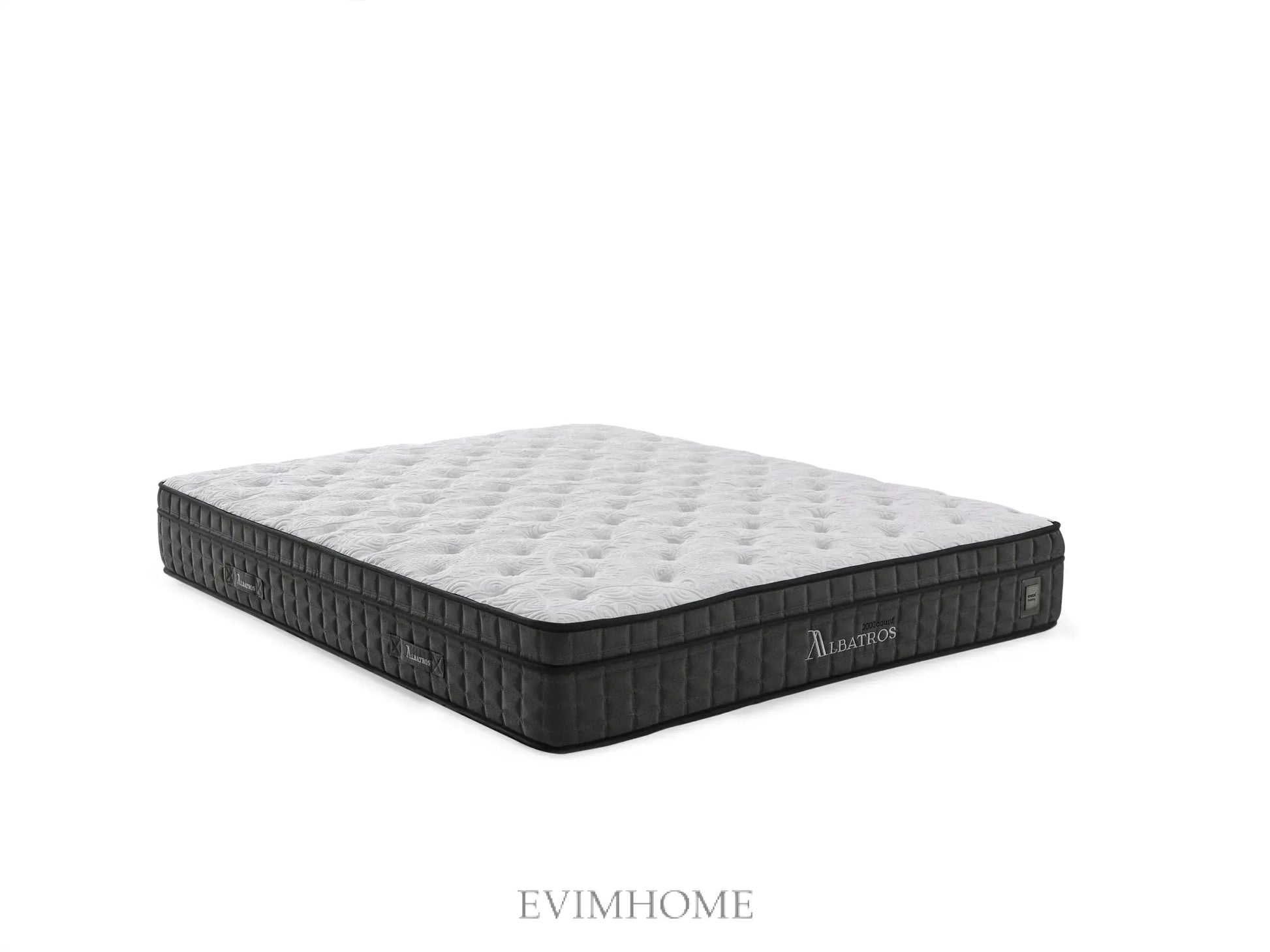 Albatros Palmera Set: Modernes Boxspringbett inkl. Matratze, Taschenfederkern & gepolstertem Kopfteil – Luxus-Design & höchster Schlafkomfort für Ihre Wohlfühloase Schlafsinn