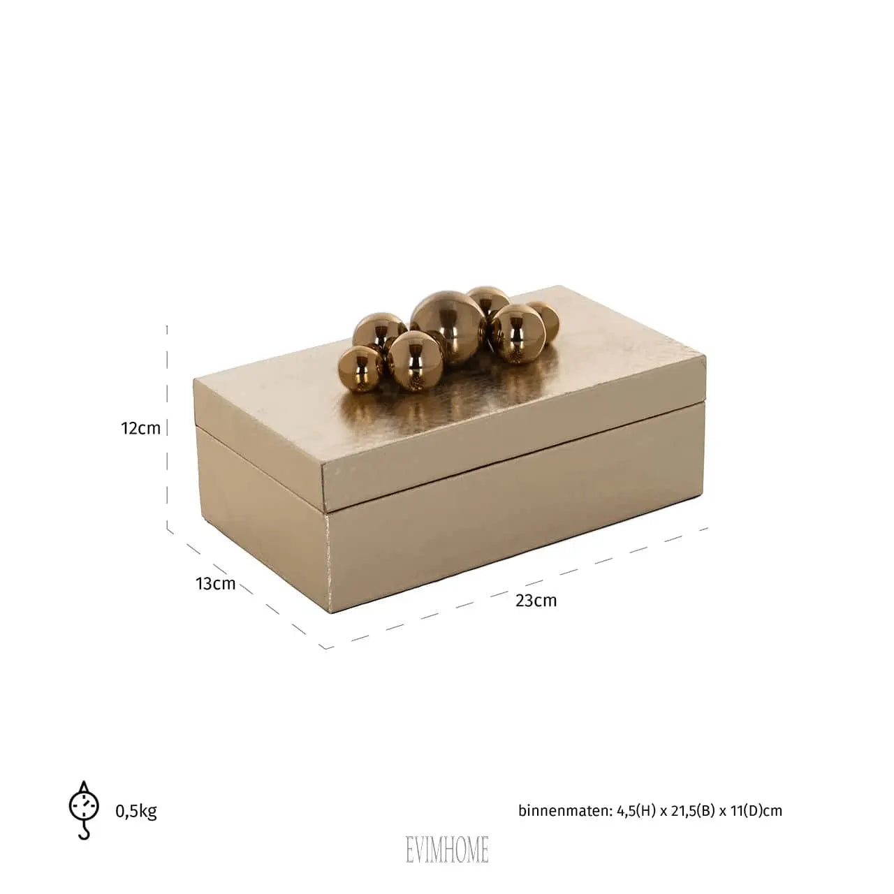 Aufbewahrungsbox Norah (Gold) Evimhome