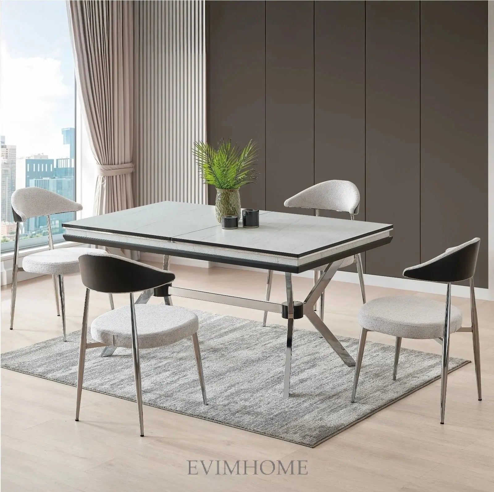 BERFU Esstisch-Set Evim Mobilya