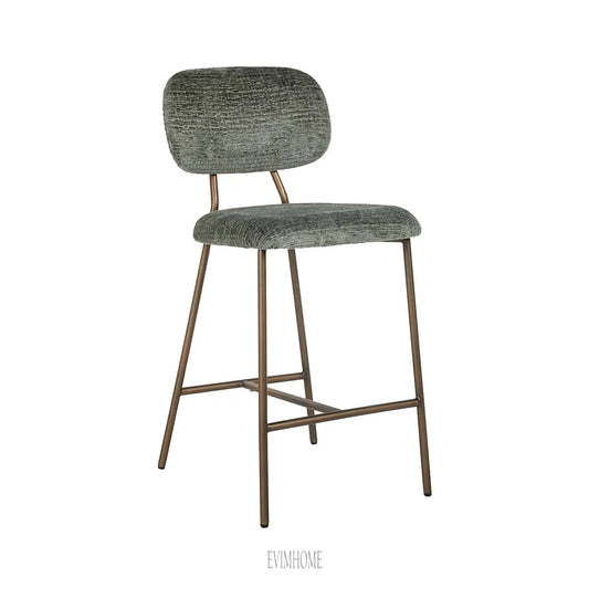 Thekenhocker Xenia Thyme Fusion / Beine aus gebürstetem Gold (Fusion Thyme 206) Evimhome